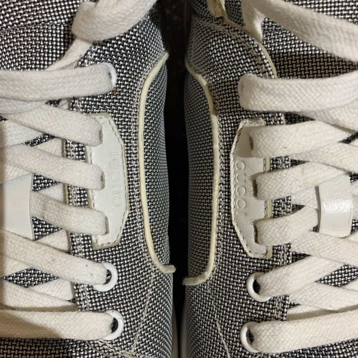 Gucci Gucci GG Baling Fabric High Top Grey Sneakers Size 13.5 47.5 Size US 13 / EU 46 - 18 Thumbnail