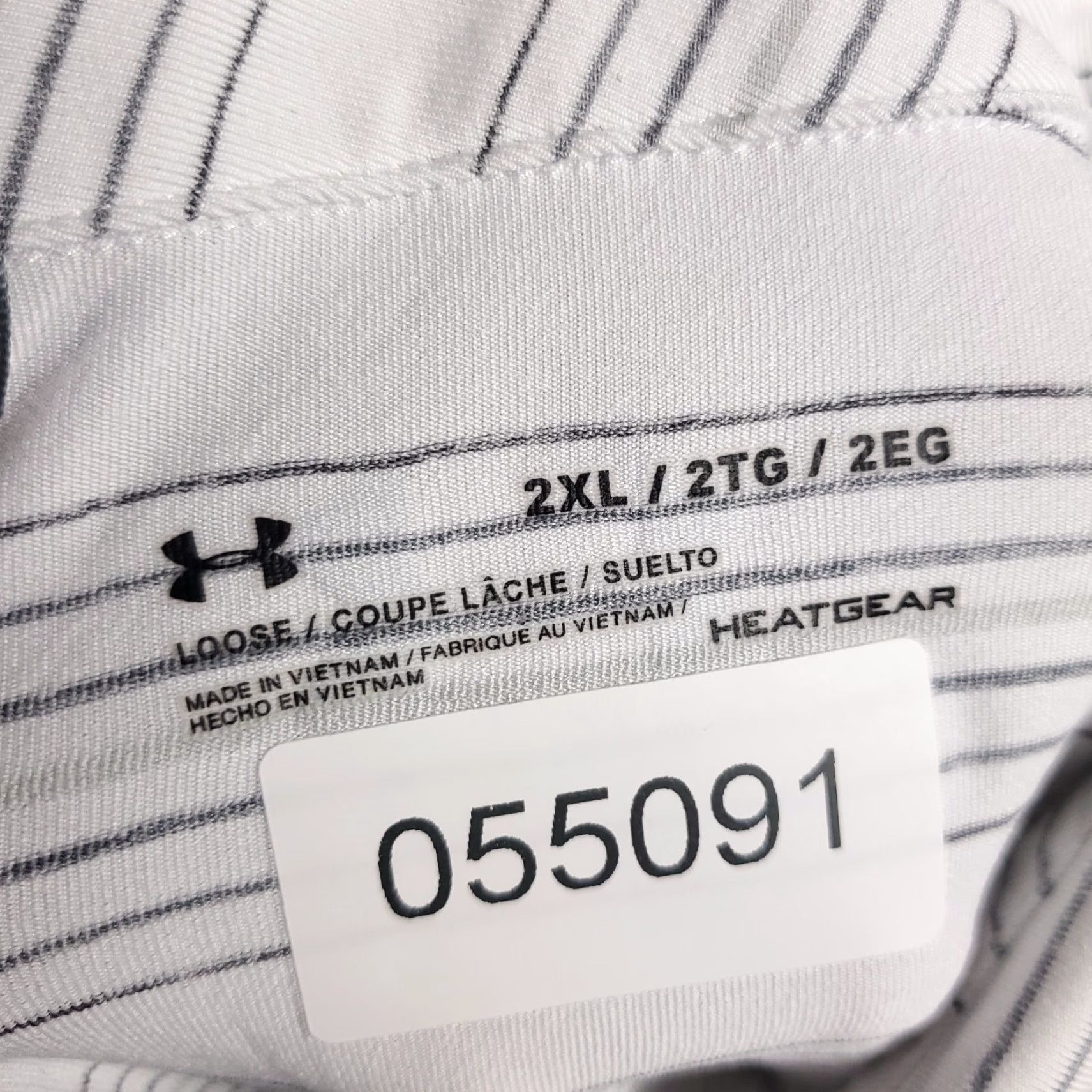 Under Armour Under Armour Polo Shirt Mens 2XL White Striped Golf Short Sleeve Polo Shirt Womens? Size US XXL / EU 58 / 5 - 8 Thumbnail
