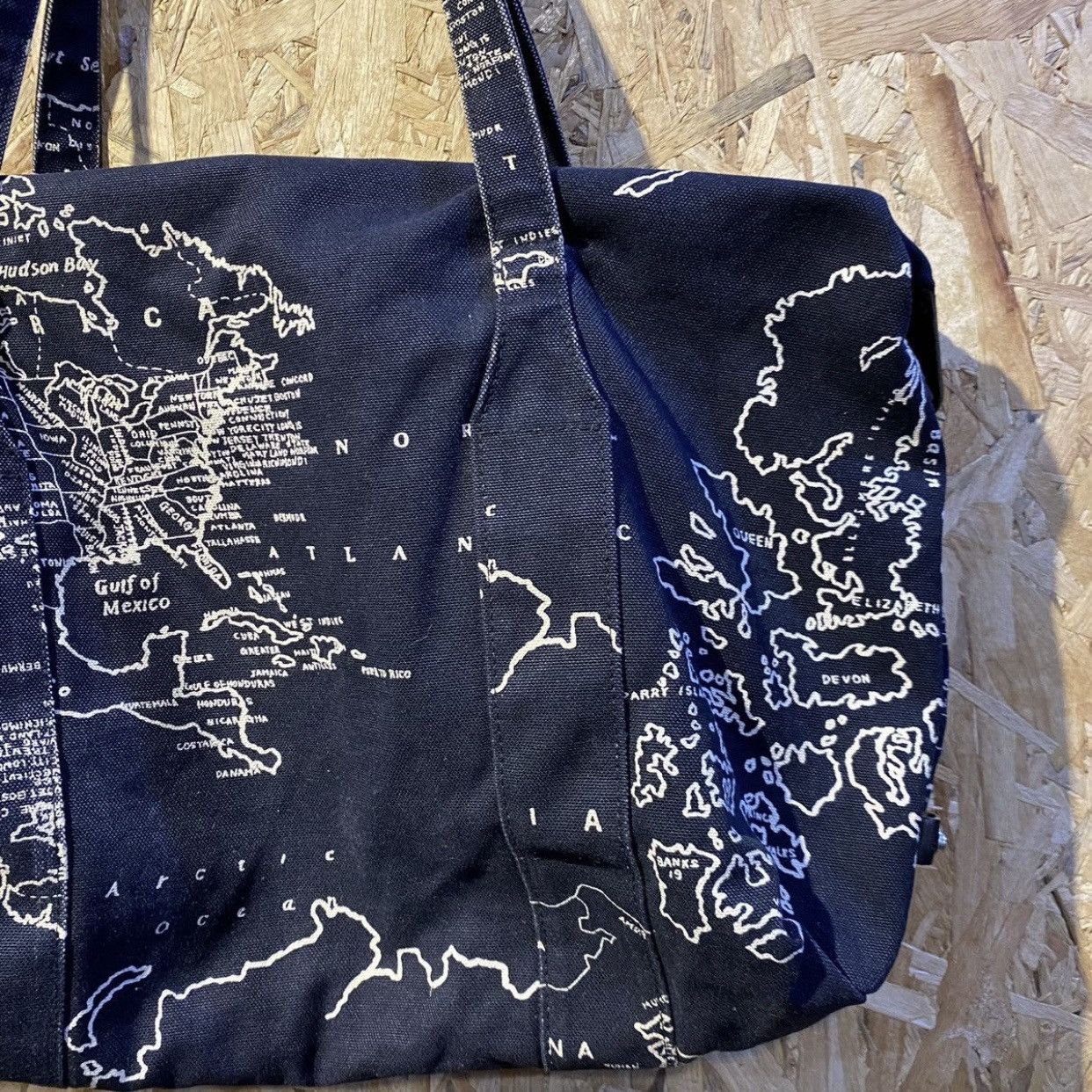 Japanese Brand Japanese Brand Judgemek Men's Denim Tote Bag World Map Size ONE SIZE - 6 Thumbnail