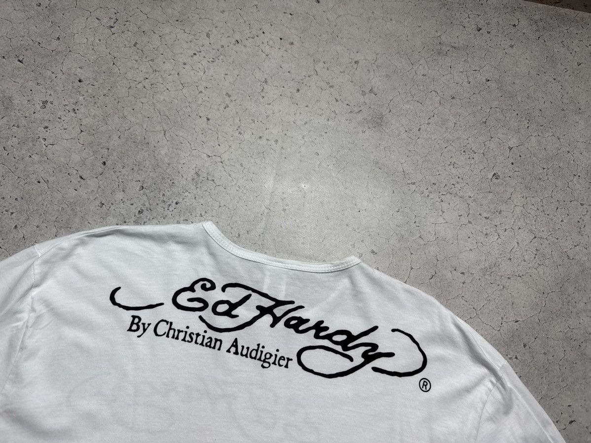 Ed Hardy Ed Hardy By Christian Audigier Vintage White T-Shirt Size US L / EU 52-54 / 3 - 13 Thumbnail
