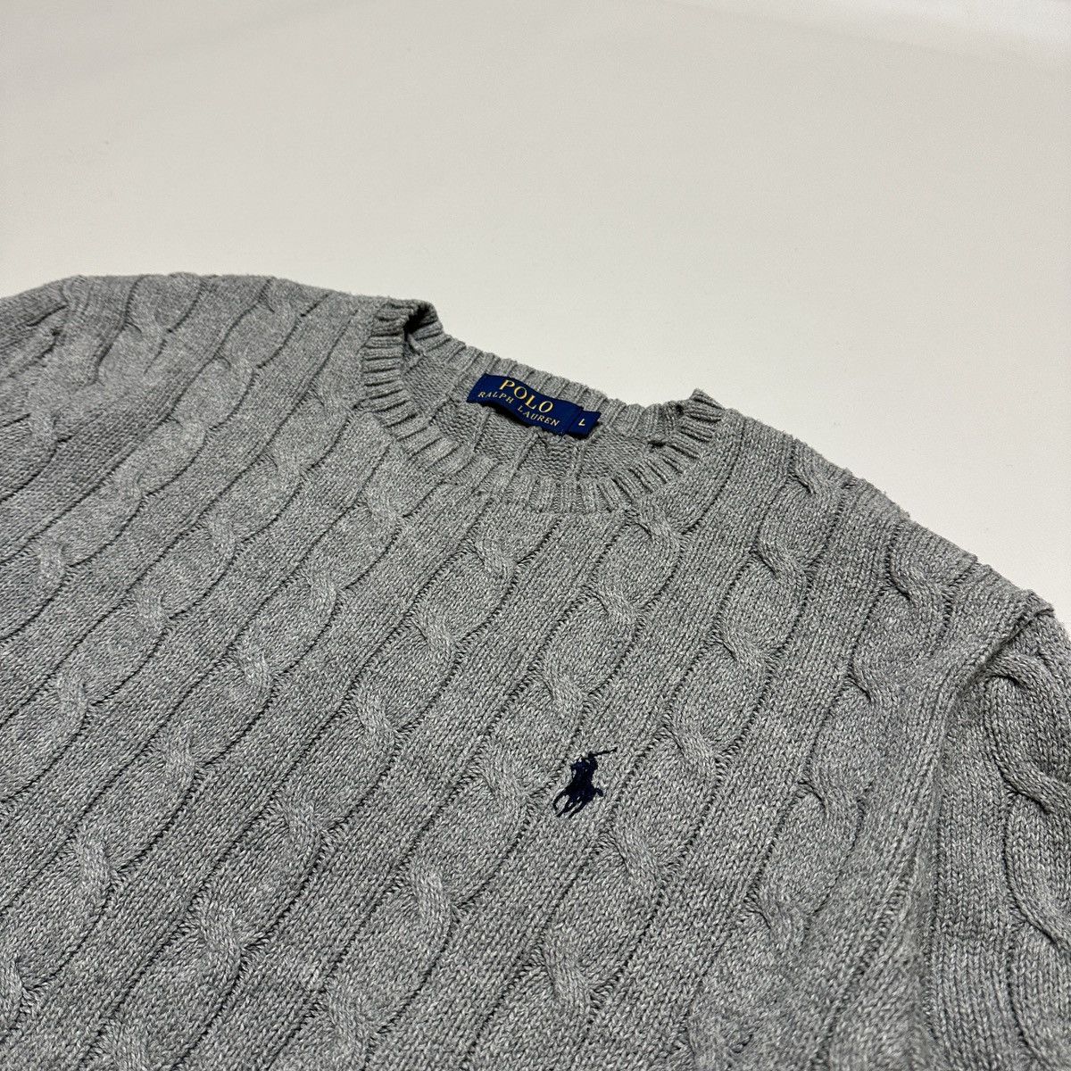 Polo Ralph Lauren Vintage POLO RALPH LAUREN Cable Knit Sweater Size US L / EU 52-54 / 3 - 2 Thumbnail