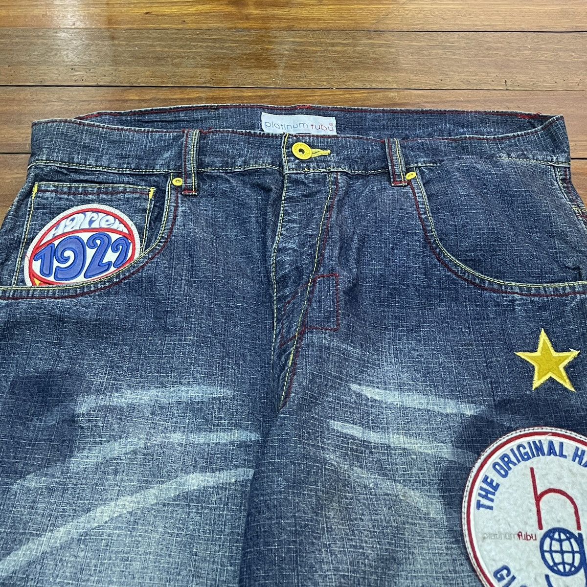 Fubu Rare Vintage Brand Fubu Platinum Patchwork Baggy Jeans 2000s Size US 36 / EU 52 - 3 Thumbnail