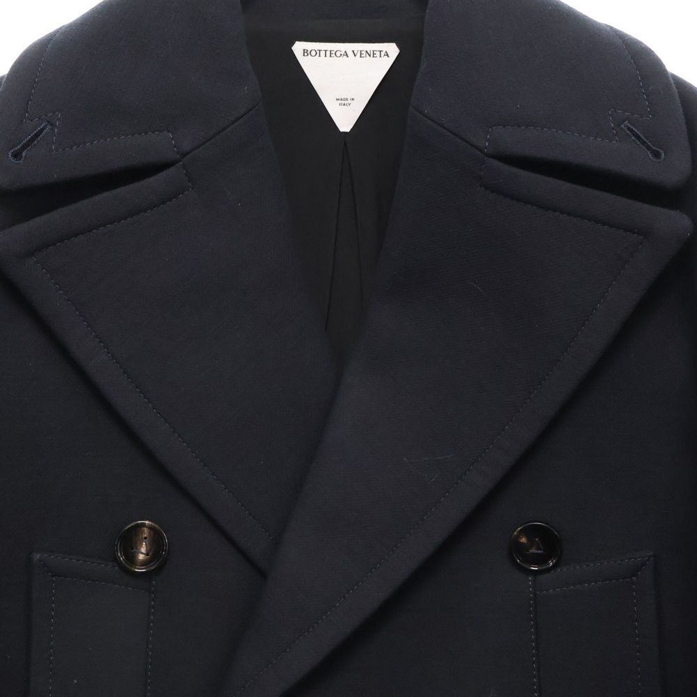 Bottega Veneta Navy rare oversized grain de poudre curved peacoat Size US S / EU 44-46 / 1 - 7 Thumbnail