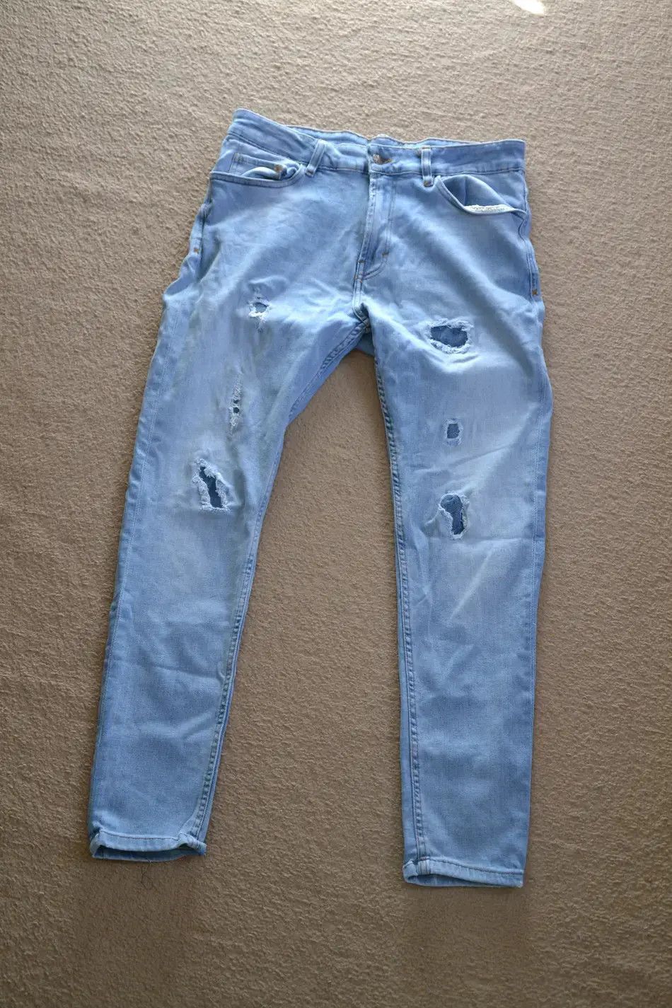 Japanese Brand Y2k Stretchy Ripped Skinny Jeans Size US 32 / EU 48 - 6 Thumbnail