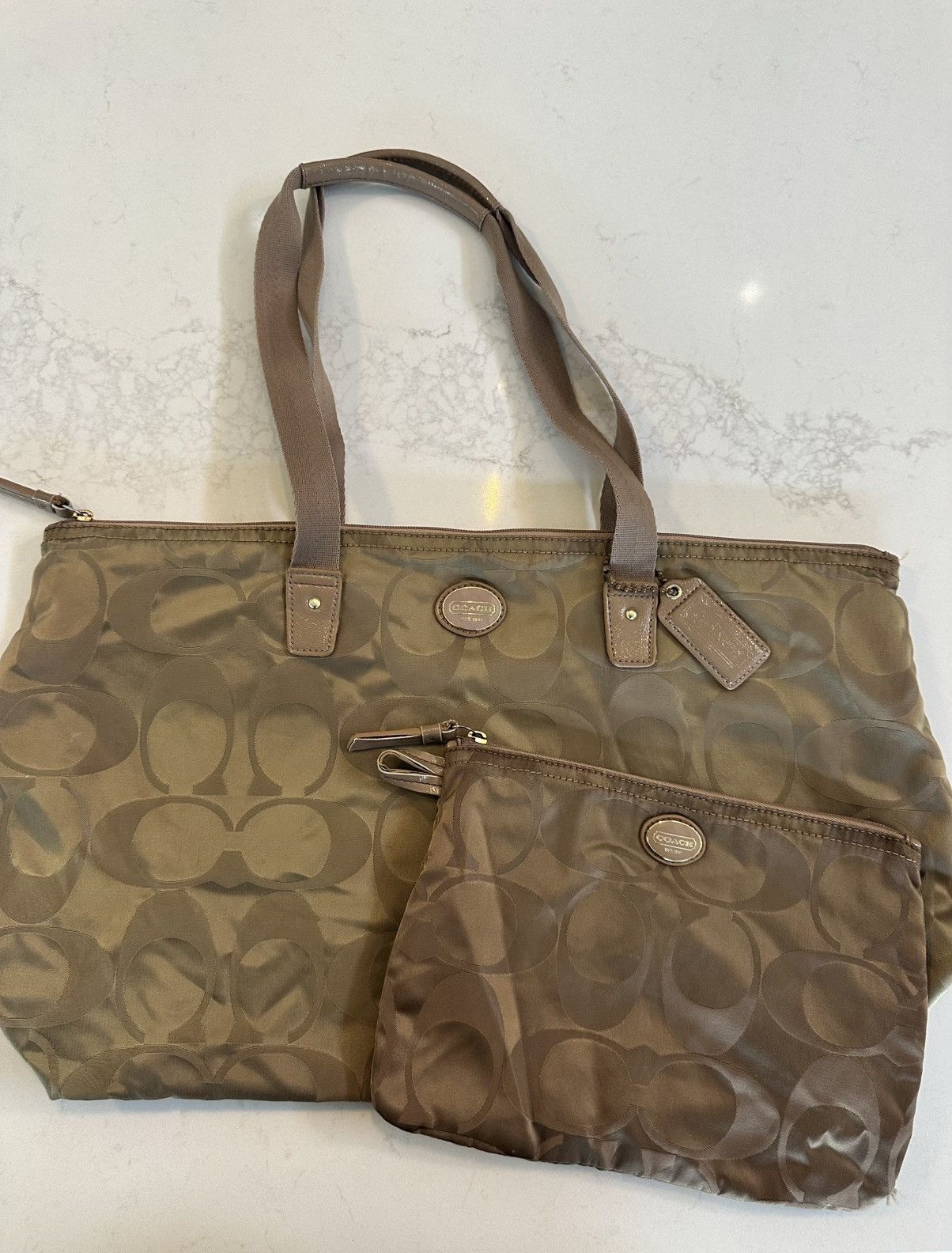 Coach Coach Getaway Signature Nylon Weekender Tote Bag Pouch Set Size ONE SIZE - 1 Thumbnail