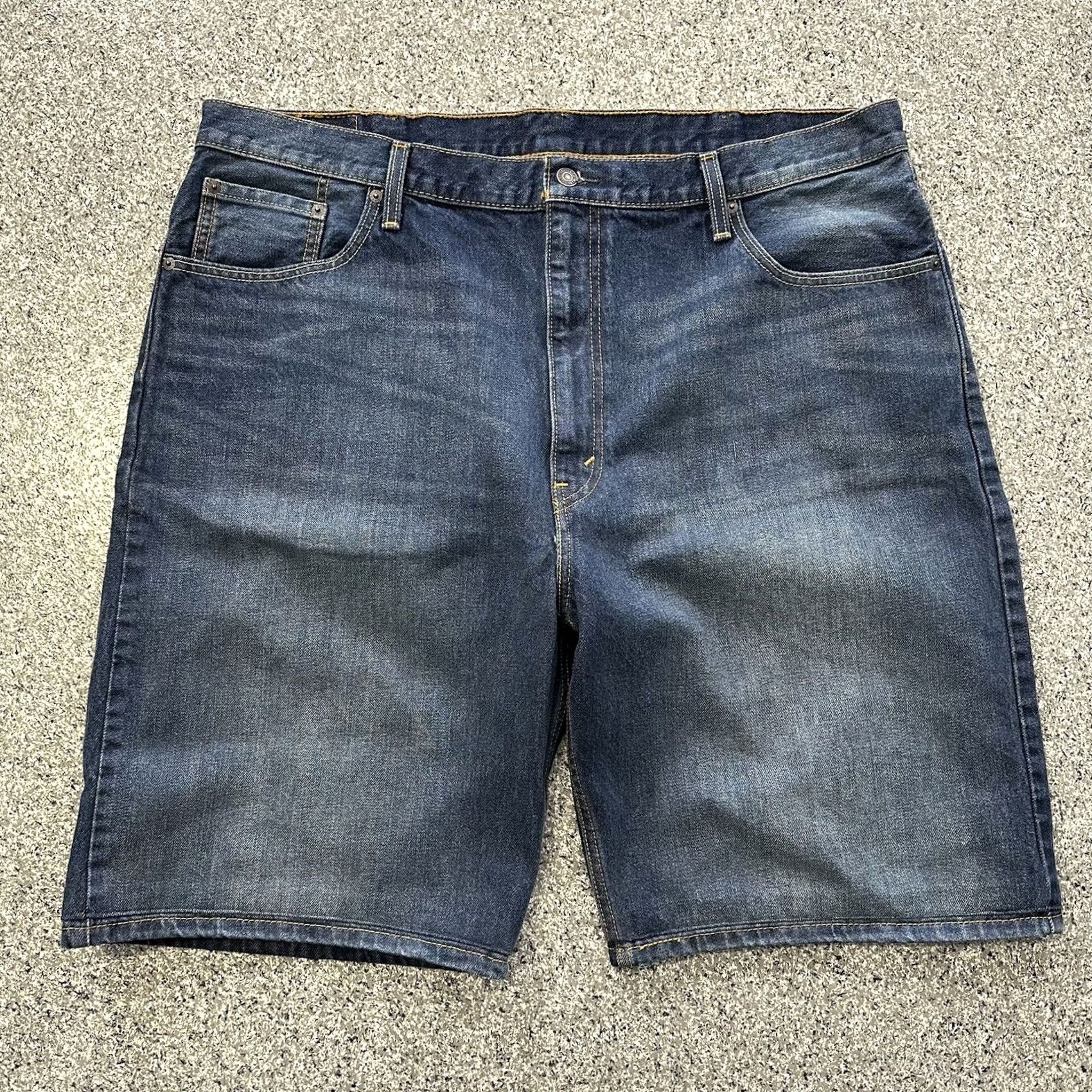 Levi's Levi's 569 Jean Shorts Mens 42 Loose Denim Medium Wash 10" Inseam, 5-Pocket, Zip Closure, Relaxed Fit, Blue Denim Shorts Mens 42 Size US 36 / EU 52 - 2 Thumbnail