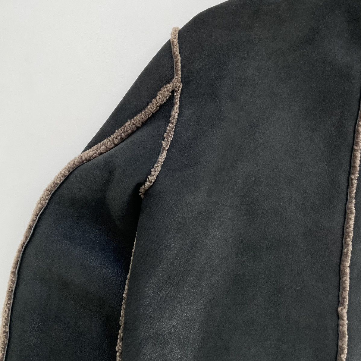 Ann Demeulemeester Early 2000s Black/Brown Shearling Jacket Size US M / EU 48-50 / 2 - 15 Thumbnail