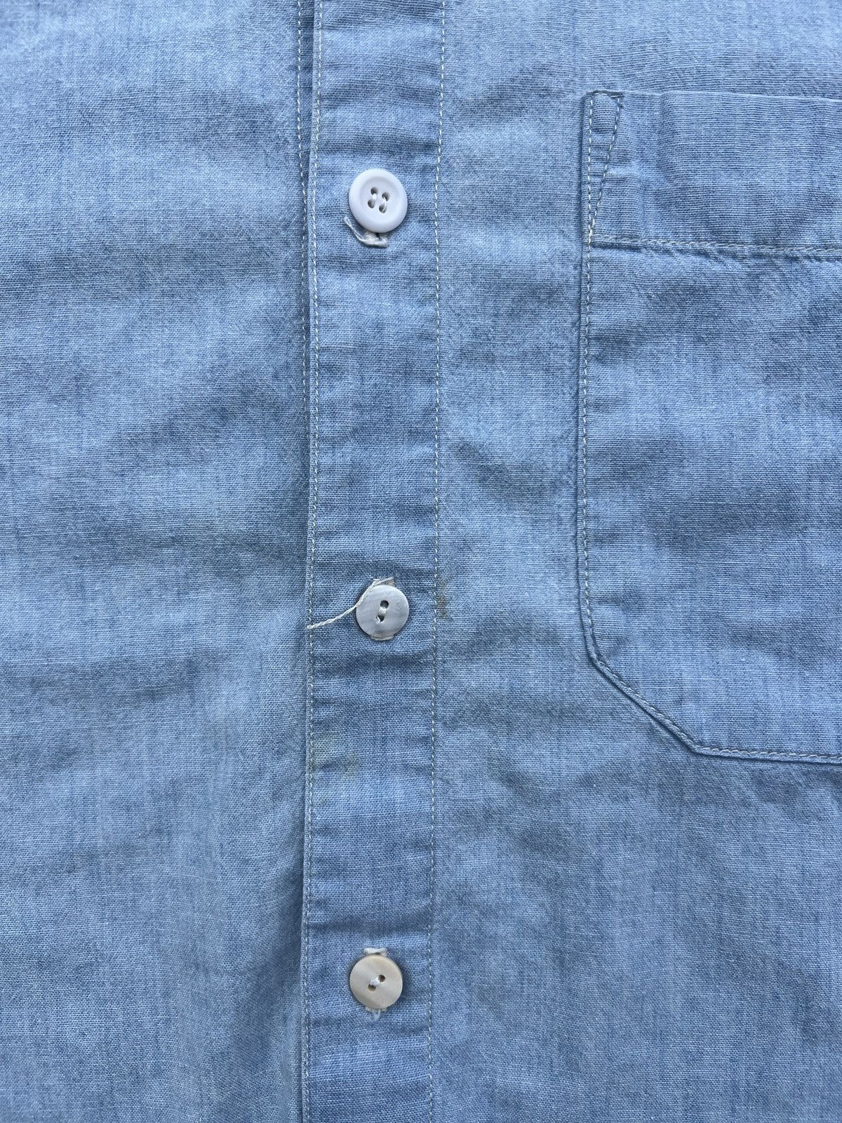 Guess × Vintage Vintage 1990s Guess USA Light Indigo Buttom Denim Flannel Size S / US 4 / IT 40 - 9 Thumbnail