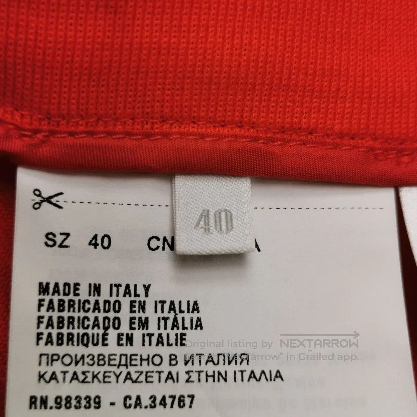 Prada Prada Red Cotton Logo. Size 39" - 7 Thumbnail