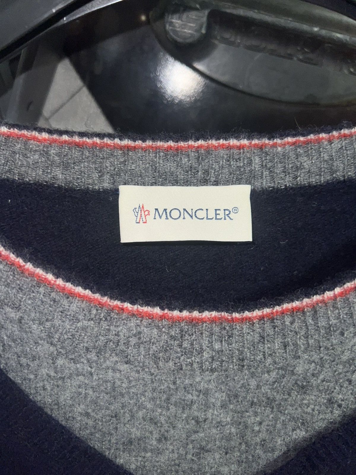 Moncler MONCLET Maglia Tricot Girocollo Logo Patch Wool Sweater Size US XS / EU 42 / 0 - 9 Thumbnail