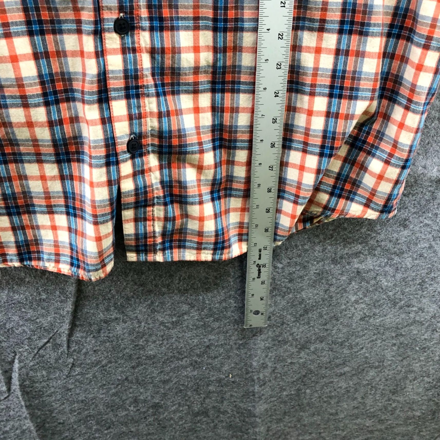 Vintage Coiumbia Long Sleeve Shirt Mens XL Plaid Orange Blue Cotton Woven Button Down Size US XL / EU 56 / 4 - 4 Thumbnail