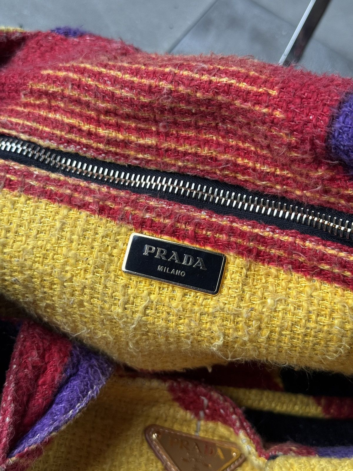 Prada Prada multicolor knitted totebag Size ONE SIZE - 9 Thumbnail