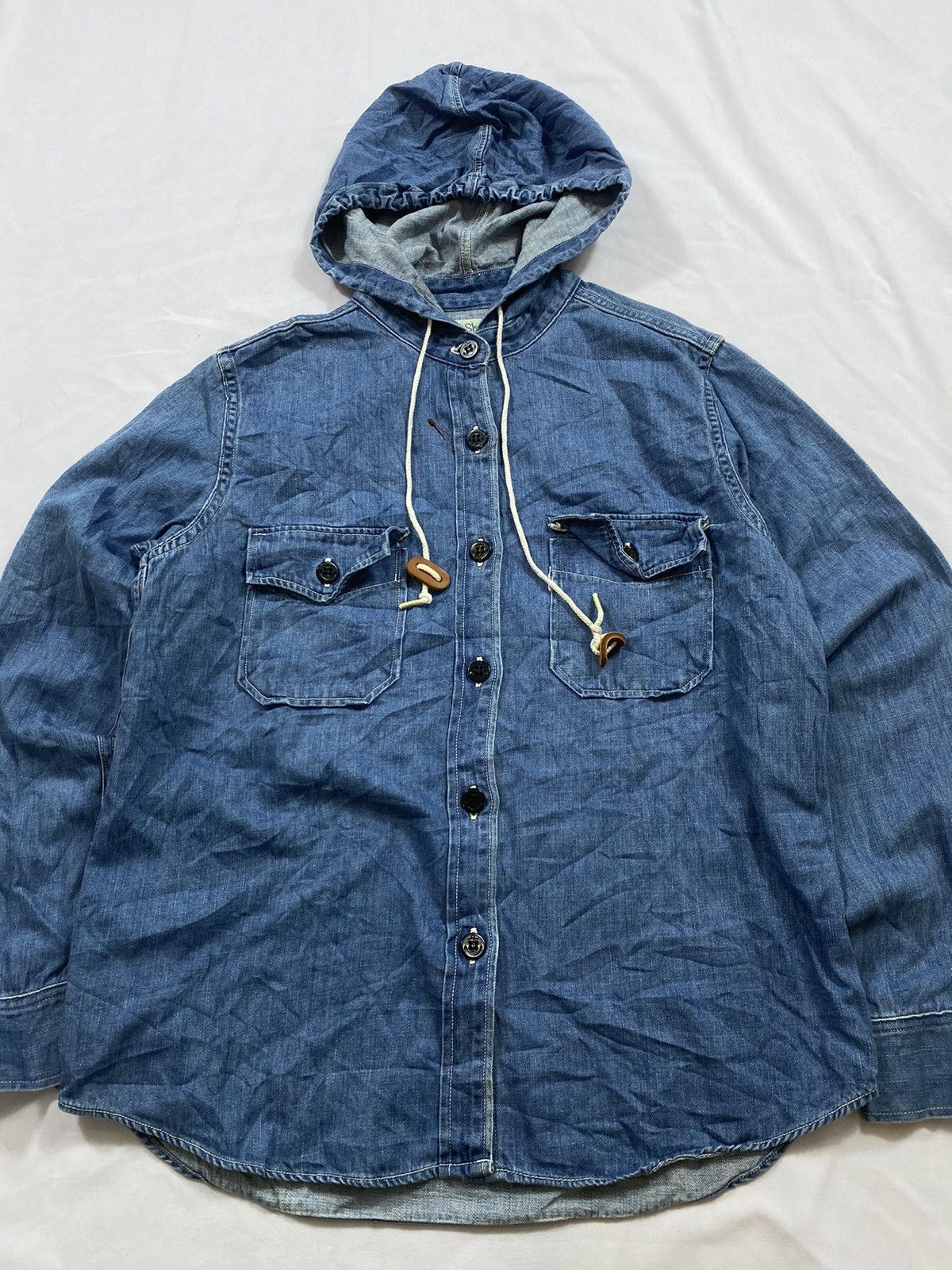 Orslow Japenese Orslow Jacket Denim Fur hoodie Ifsix style Size US M / EU 48-50 / 2 - 3 Thumbnail