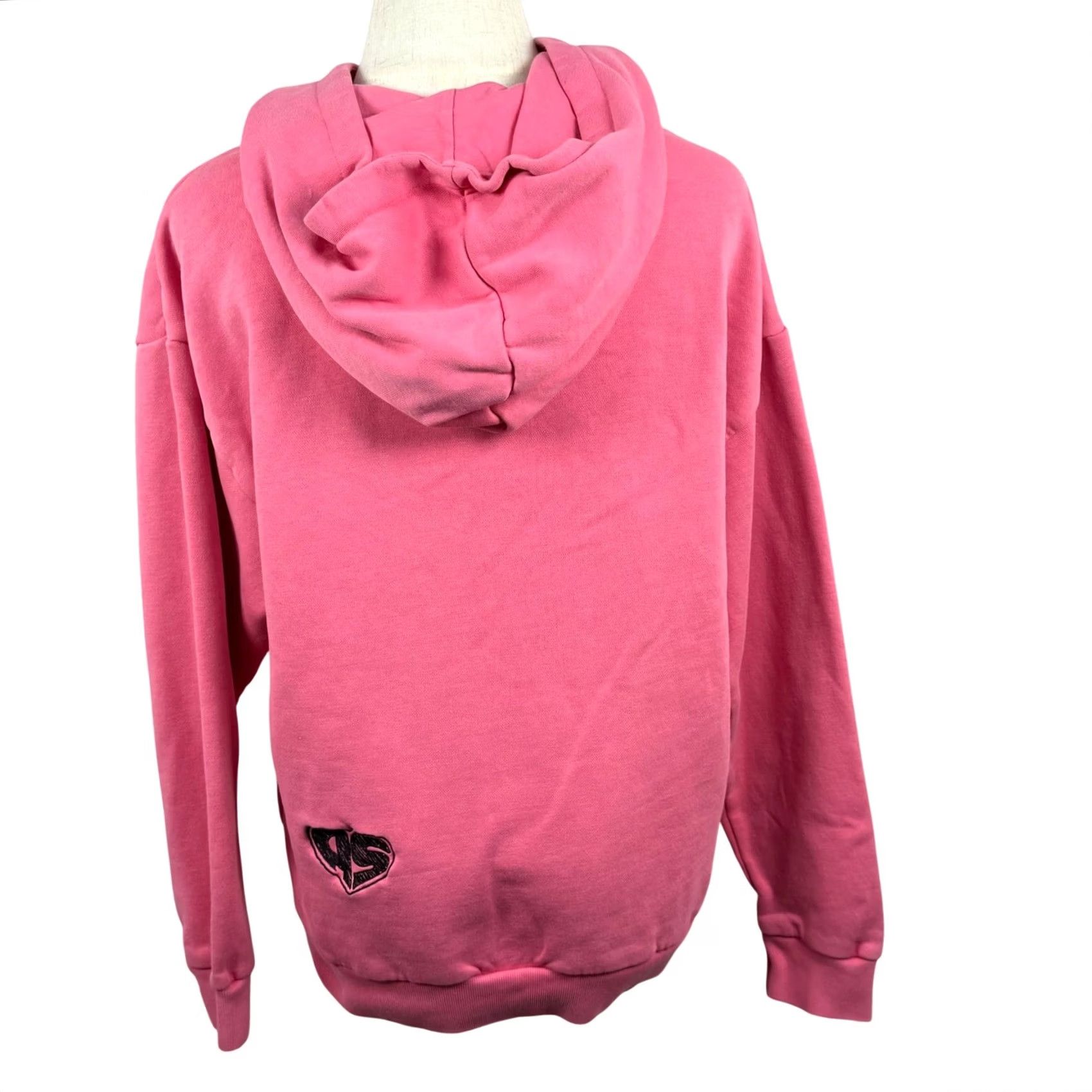 Adidas Adidas Pink Fleece Hoodie Pullover Sporty Heart Embroidery Small Size S / US 4 / IT 40 - 3 Thumbnail
