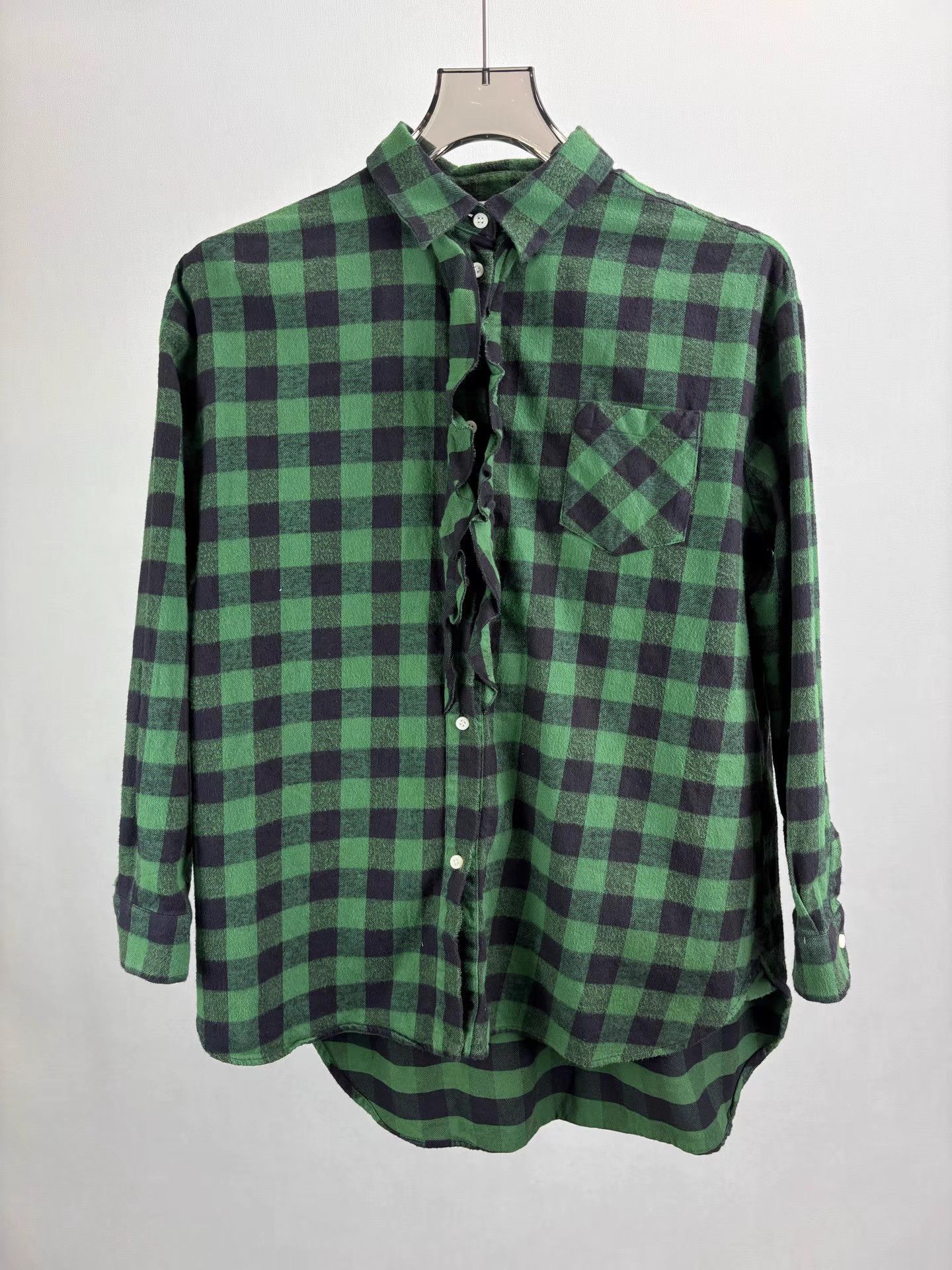 Valentino VALENTINO Flannel Plaid Button-Up K1 Size US XXS / EU 40 - 1 Thumbnail