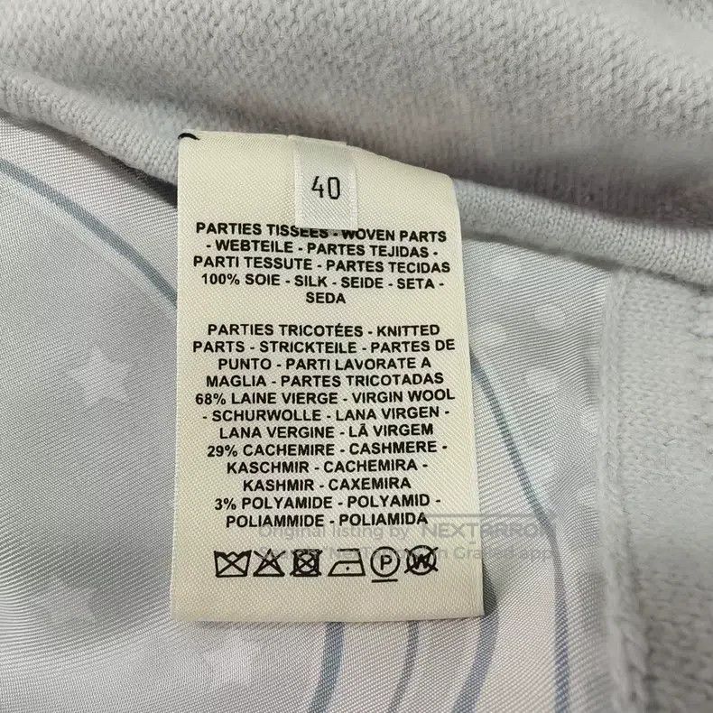 Hermes Hermes Haze blue back silk blend open cardigan jacket Size S / US 4 / IT 40 - 5 Thumbnail