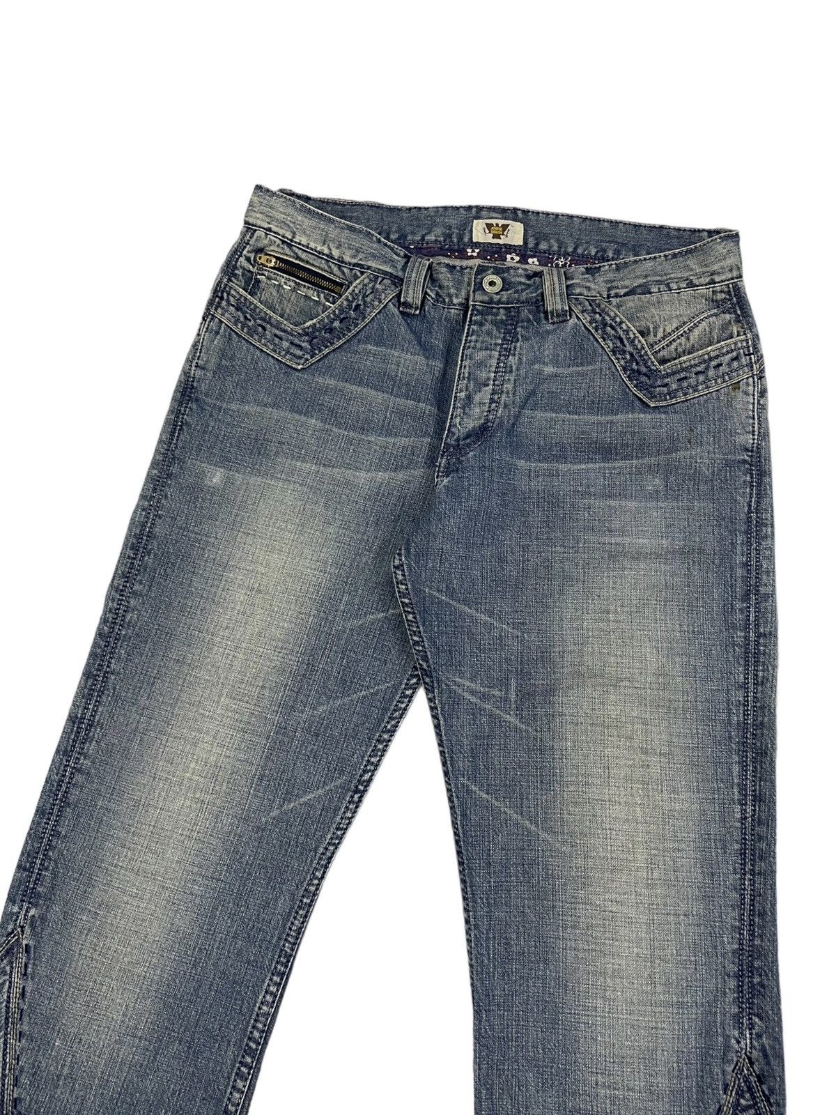 Antik Denim Vintage Antik Denim Flare Jeans Embroidery Velvet Size US 33 - 6 Thumbnail