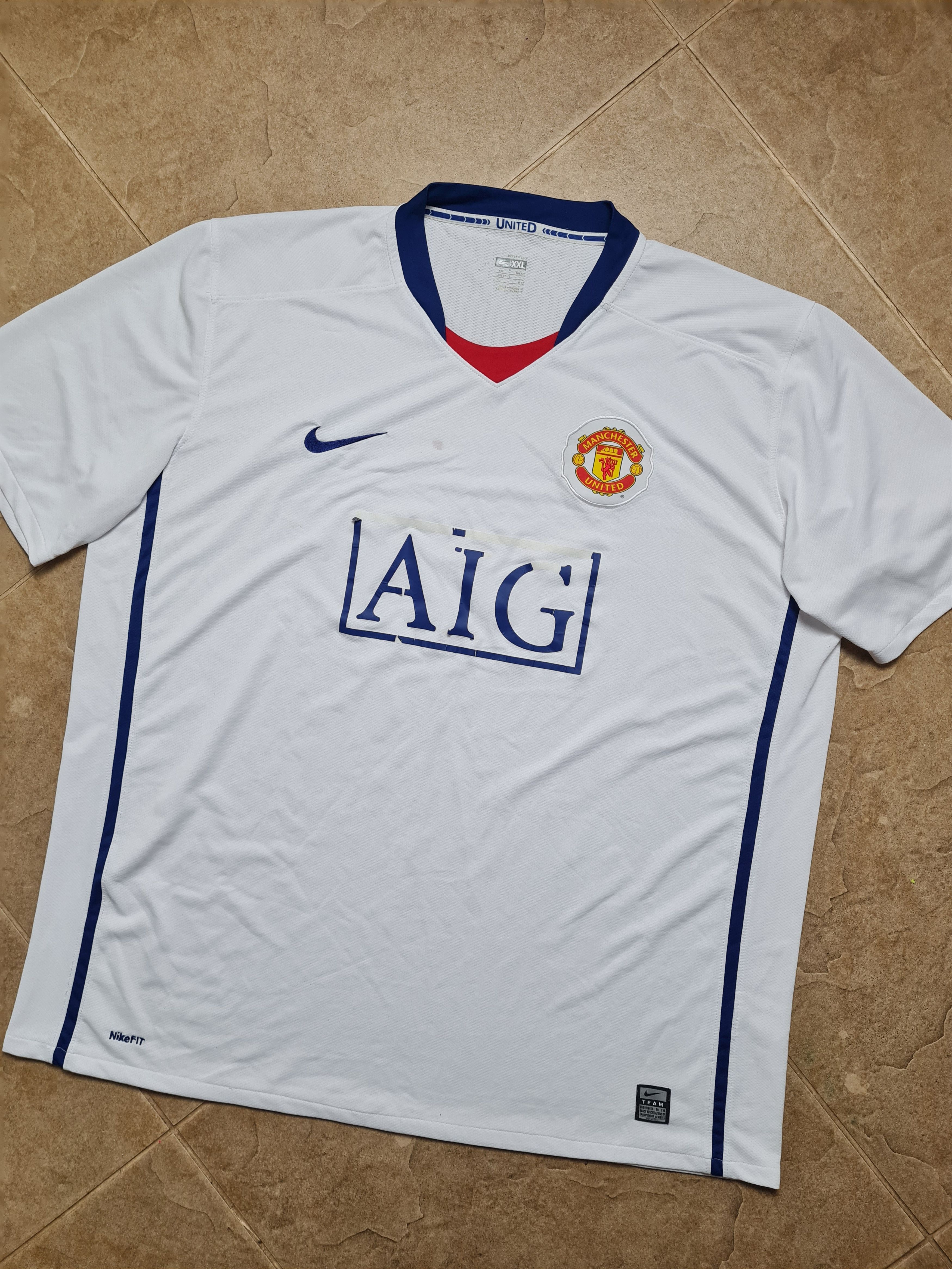 Nike Nike Manchester United Away 2008/09 Soccer Jersey Football Size US XXL / EU 58 / 5 - 3 Thumbnail