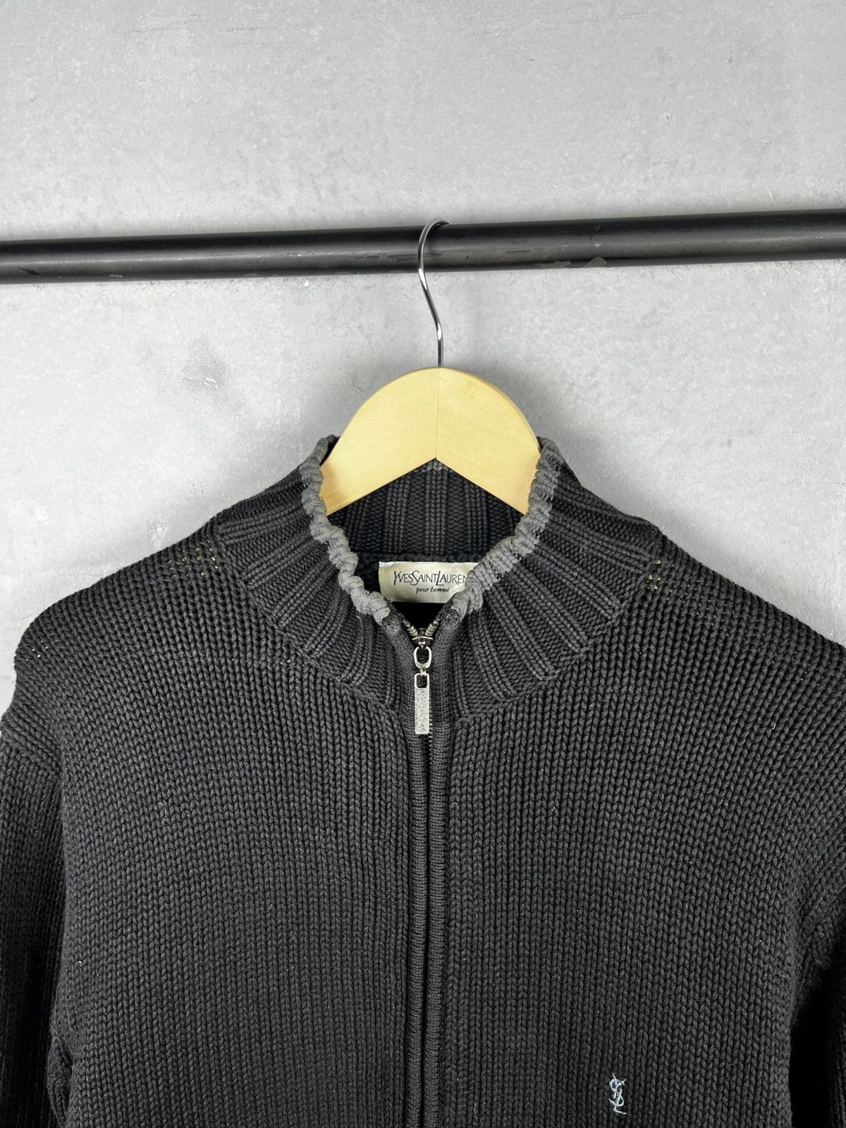 Saint Laurent Paris YSL sweater zip vintage 90s rare Size US M / EU 48-50 / 2 - 3 Thumbnail