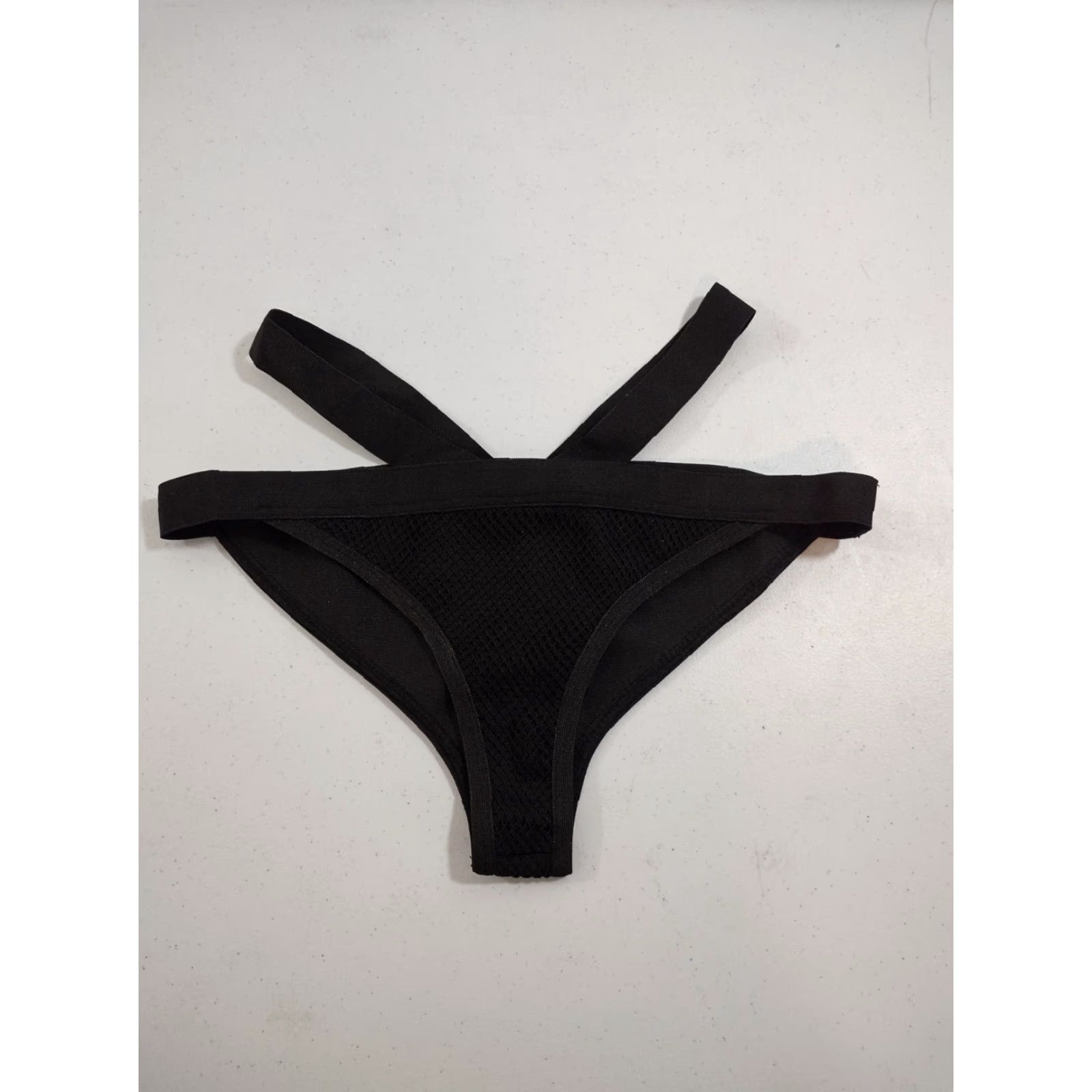 Swims Codigo Sexy Bikini Bottoms Swimsuit S Nylon Spandex Black Strap Bikini Bottom Womens Beach 90s? Size 28" / US 6 / IT 42 - 2 Thumbnail