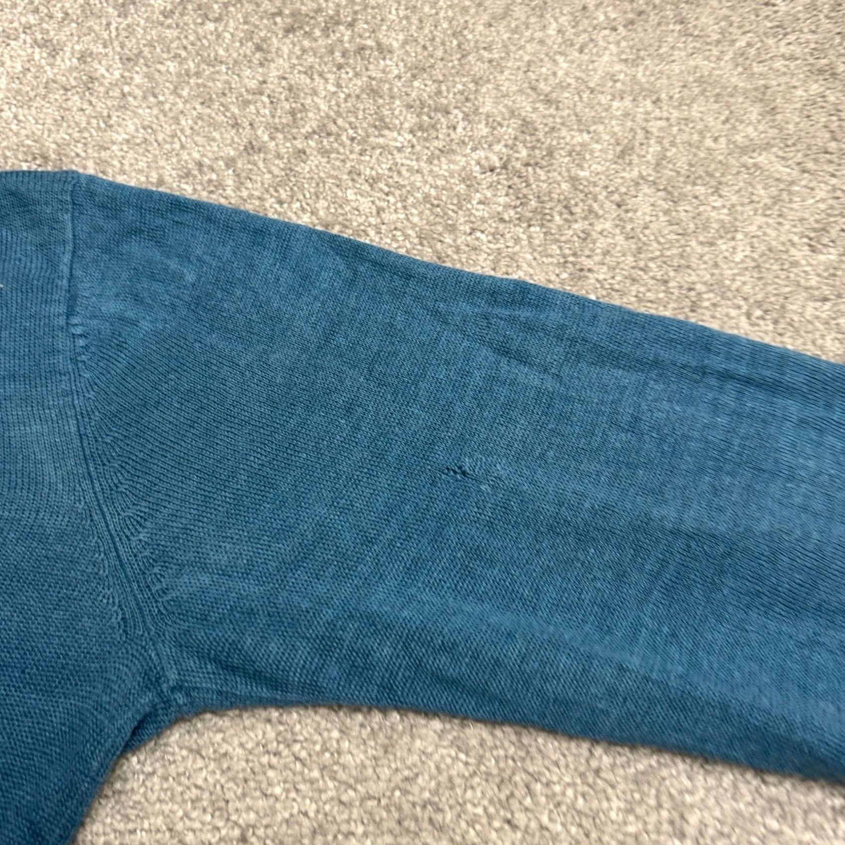 Armani Exchange VINTAGE Armani Exchange Crew Neck Pullover Sweater Mens M Linen Knit Blue 90s Classic Preppy Logo Size US M / EU 48-50 / 2 - 3 Thumbnail