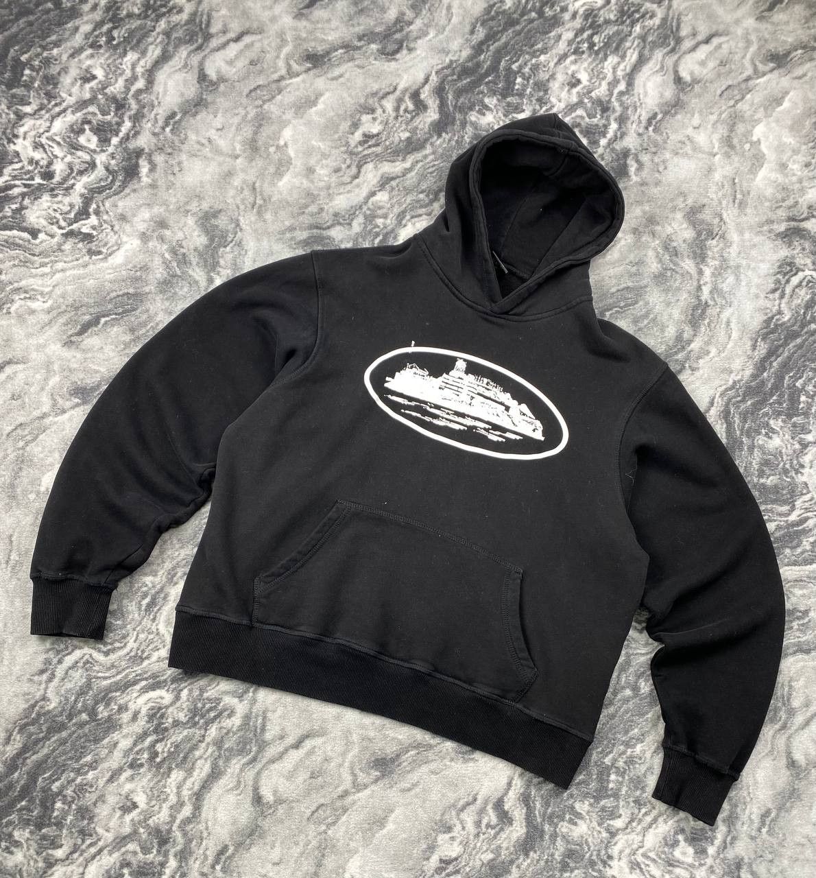 Corteiz Corteiz thermal lined hmp zip up hoodie black | Grailed