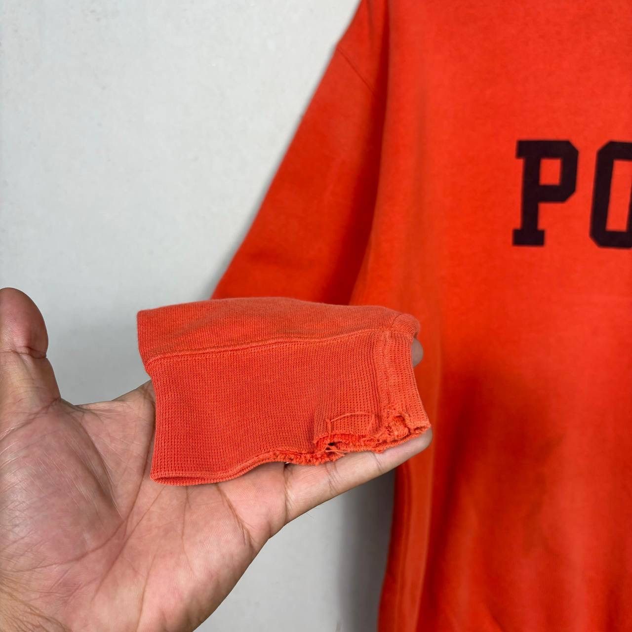 Polo Ralph Lauren VTG Polo Ralph Lauren Orange Spellout Sweatshirt Size US M / EU 48-50 / 2 - 6 Thumbnail