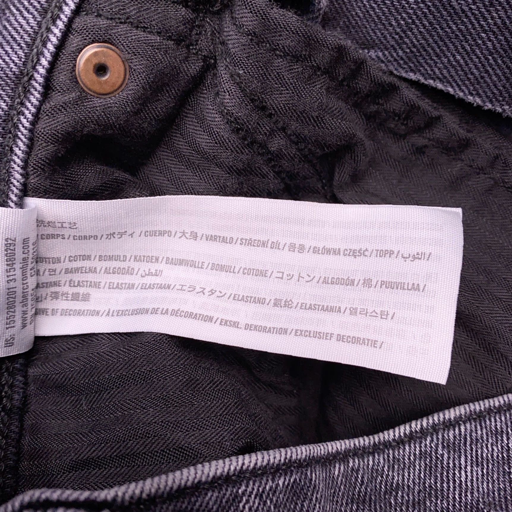 Abercrombie & Fitch Abercrombie & Fitch Jeans Mom 25 Black High Rise Stretch Denim Regular 5-Pocket Vintage No Mens Women Girls? Size 42" / US 20 - 5 Thumbnail