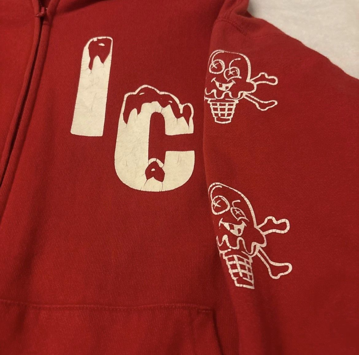 Icecream RARE OG 2008 BBC/ICE CREAM RED CONES & BONES FULLZIP HOODIE Size US L / EU 52-54 / 3 - 2 Thumbnail