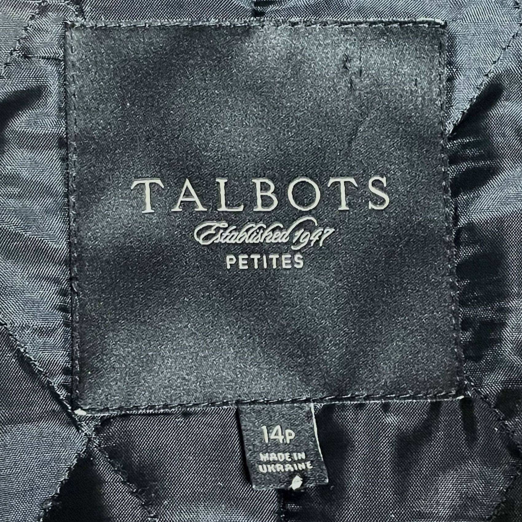 Talbots VINTAGE Talbots Coat Overcoat Wool Blend Faux Fur Collar Zip 14P Black Womens Adult Regular Knee Length Pointed Size XL / US 12-14 / IT 48-50 - 3 Thumbnail