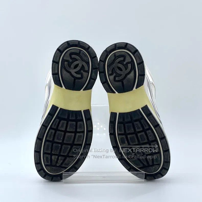 Chanel Chanel Colour-blocked logo lace-thed casual sneakers Size US 6.5 / IT 36.5 - 5 Thumbnail