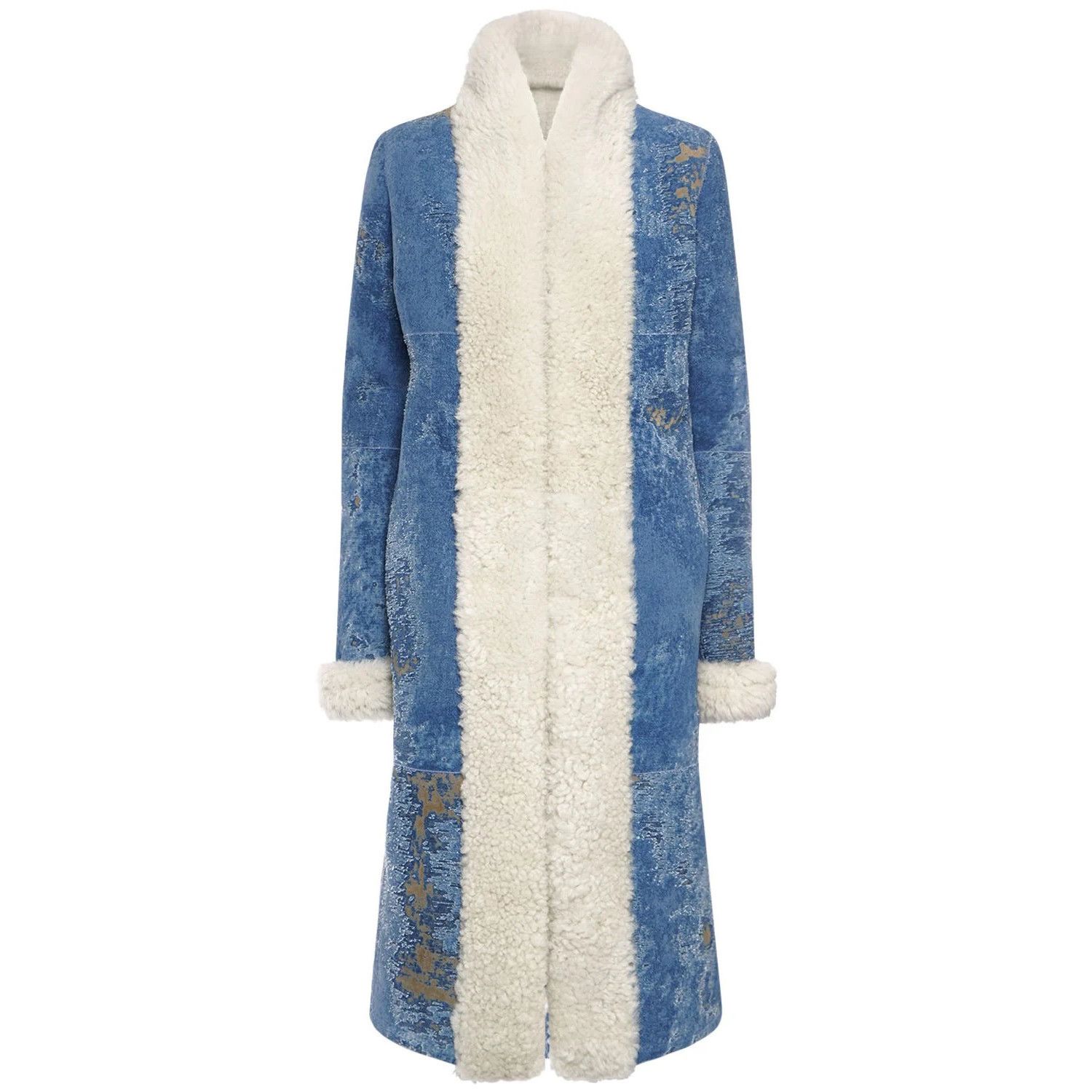 DOLCE&GABBANA Blue Denim/Shearling Coat New & Authentic (Wom