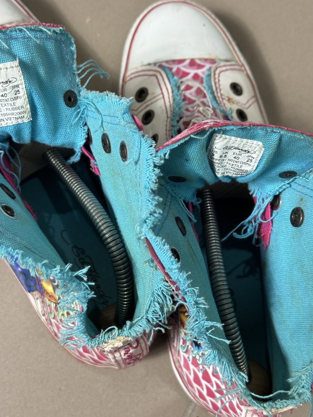 Ed Hardy VINTAGE ED HARDY AVANT GARDE 2000s HIGH TOP SNEAKERS Size US 9 / IT 39 - 12 Thumbnail