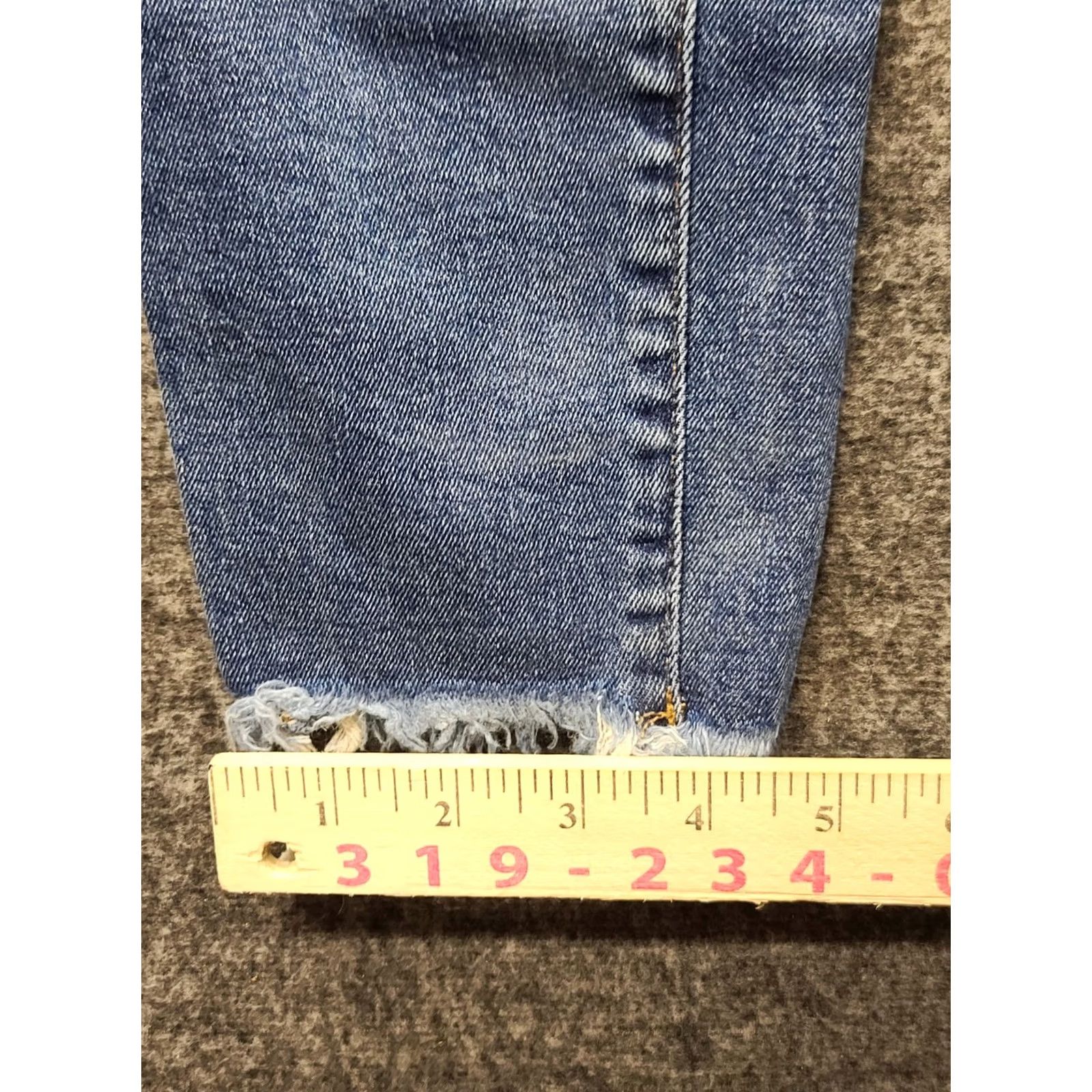Madewell Madewell High Rise Skinny Jeans Womens 28x27 Light Wash Distressed Raw Cuff Slimming Stretch 5-Pocket Denim Jeans Size 29" - 7 Thumbnail
