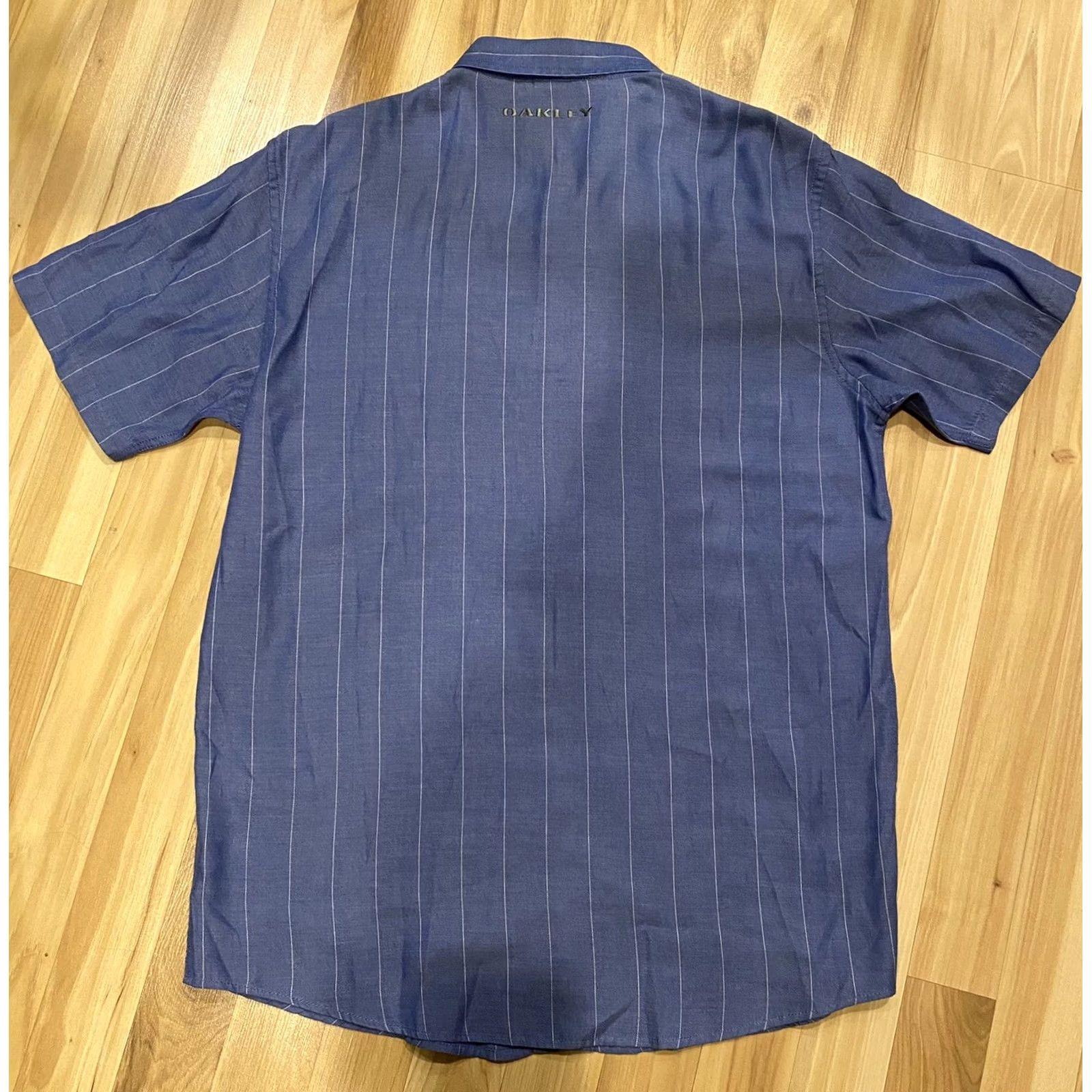 Oakley Oakley Men’s Striped Short Sleeved Button-Up Shirt Blue Embroidered M Size US M / EU 48-50 / 2 - 7 Thumbnail