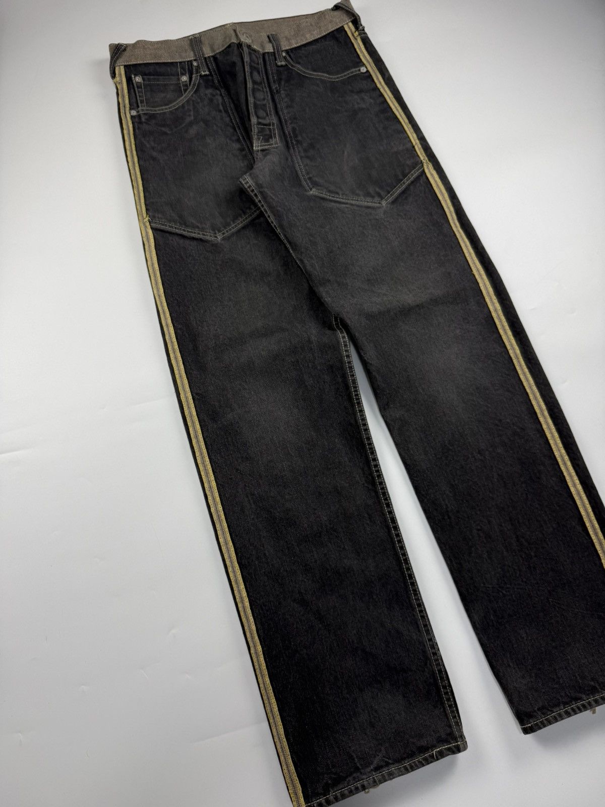 Evisu Evisu Lot 0049 Embroidered Seagull Reversible Jeans Size US 31 - 5 Thumbnail
