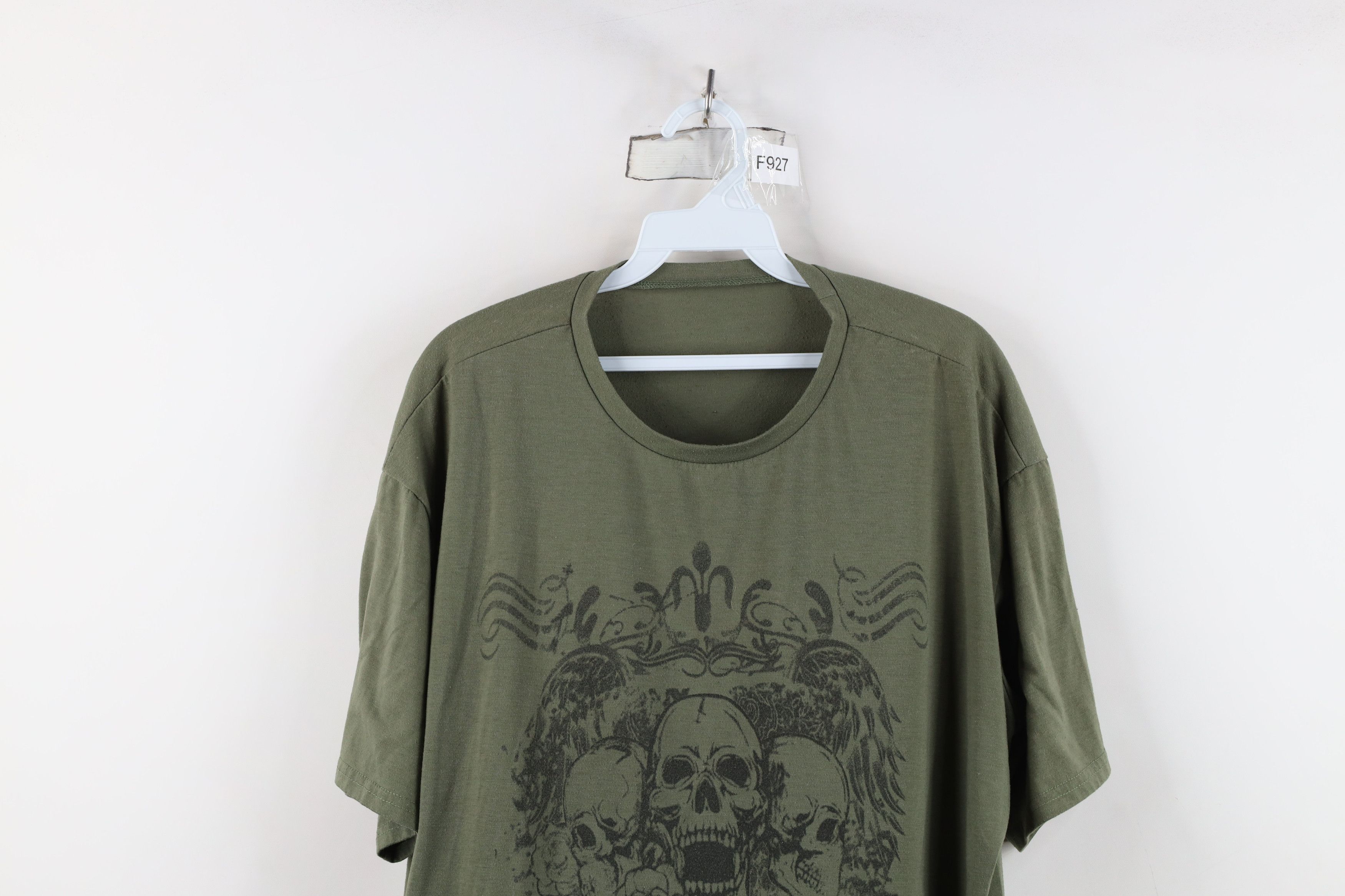 Vintage Vintage Y2K Streetwear Skeleton Tribal UFC MMA T-Shirt Green Size US XL / EU 56 / 4 - 2 Thumbnail