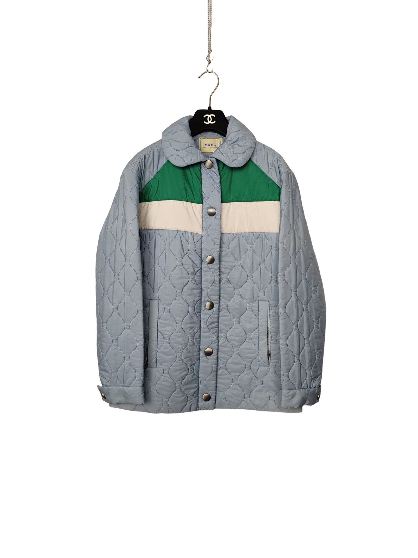 Miu Miu Miu Miu Quilted Logo Jacket Size 38 Size XS / US 0-2 / IT 36-38 - 1 Thumbnail