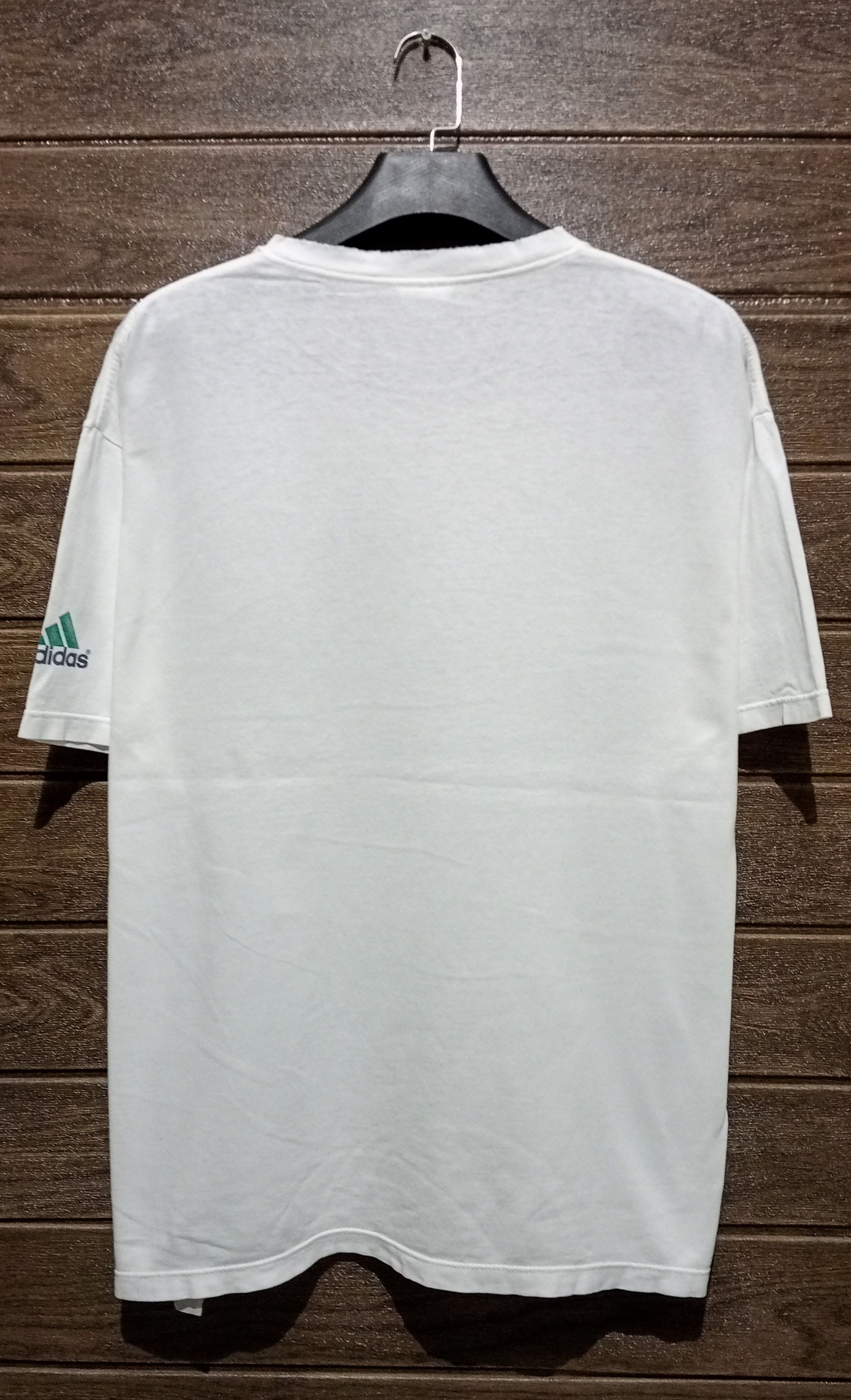 Adidas Vintage '90s Distressed Adidas Big Logo Tee USA Size US L / EU 52-54 / 3 - 4 Thumbnail