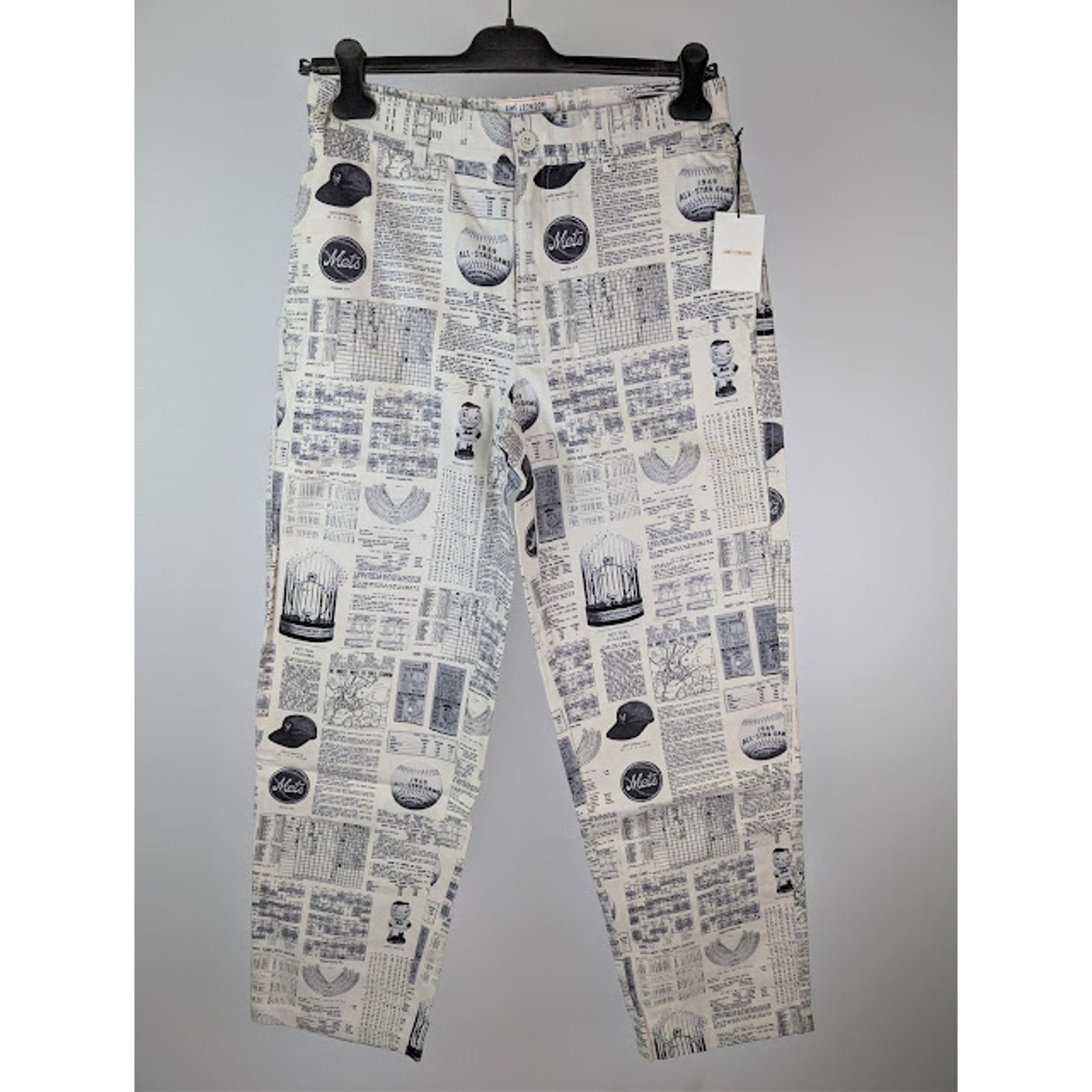 Aime Leon Dore o1rshd1 Mets Printed Chino Pant in Black / White Size US 34 / EU 50 - 2 Thumbnail