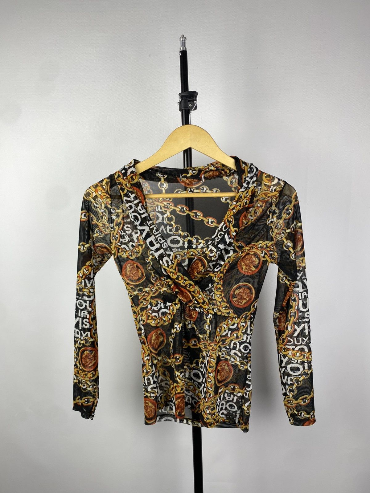 Designer × Japanese Brand × Vintage Save The Queen Jean Paul Gaultier Style Mesh Blouses Size M / US 6-8 / IT 42-44 - 1 Thumbnail
