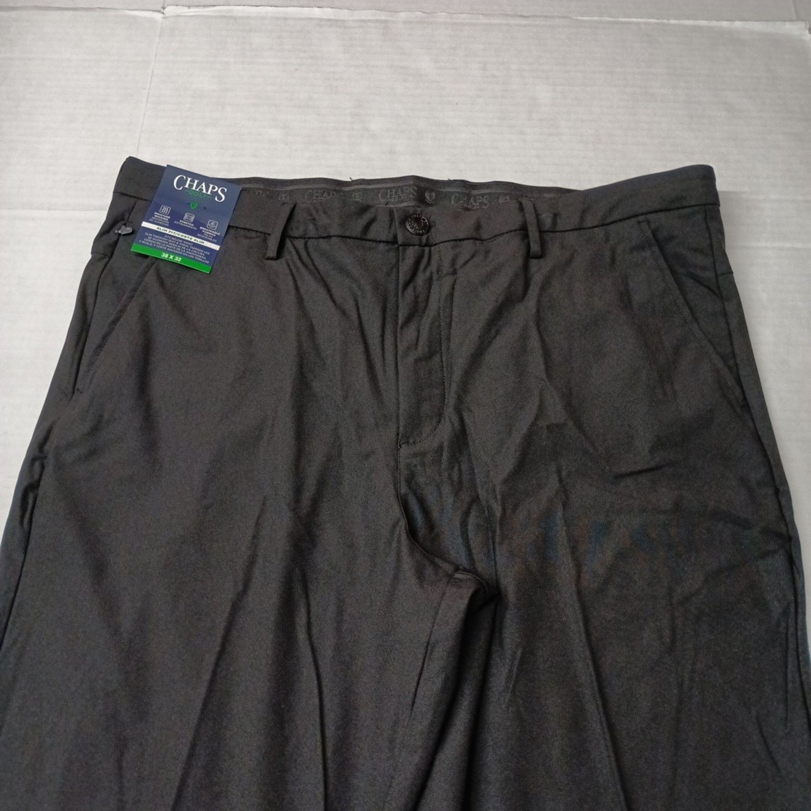 Chaps Chaps Golf Slim Fit Pants Mens 38x32 Black Stretch Waistband Size US 38 / EU 54 - 4 Thumbnail