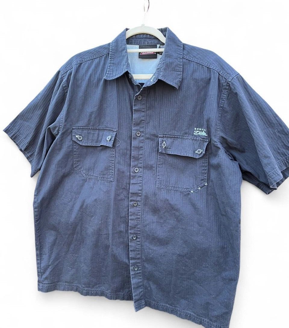 Dickies Y2K Dickies Navy Short-Sleeve Button-Up Shirt Size US XL / EU 56 / 4 - 4 Thumbnail