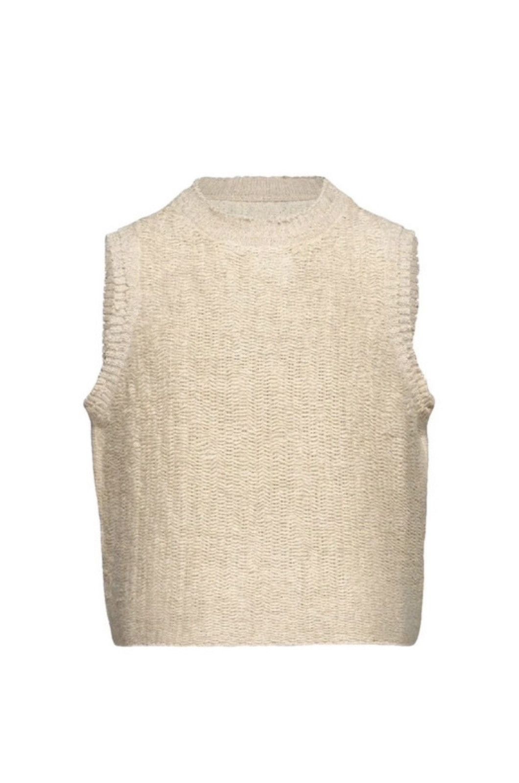 Maison Margiela Artisanal Knitted Vest - Beige M