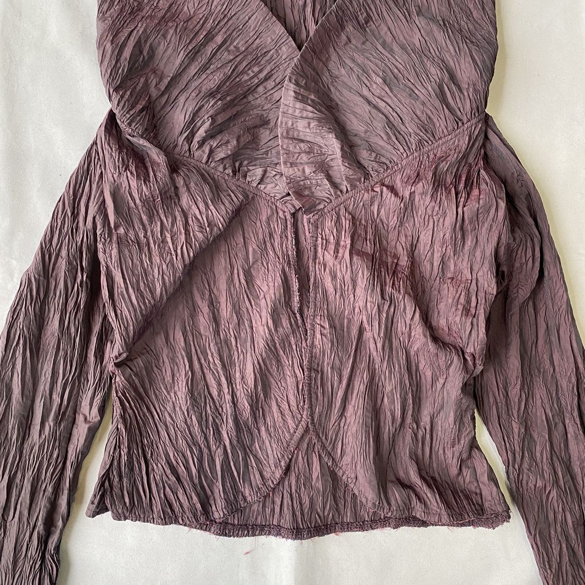 Japanese Brand × Vintage Vintage Ruffle Collar Crinkle Outerwear Avant Garde Style Size S / US 4 / IT 40 - 7 Thumbnail