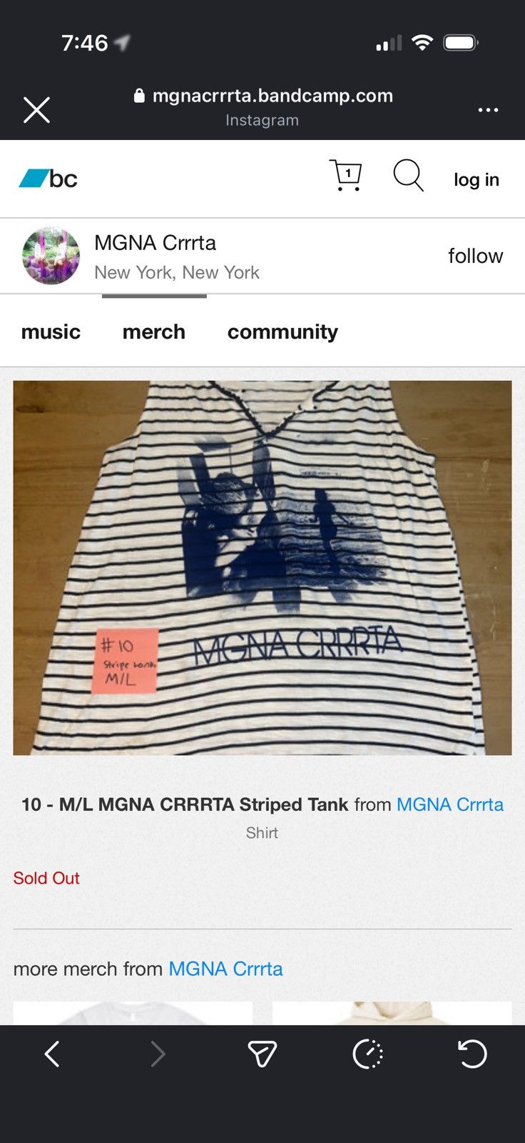 Other Mgna Crrta Official Tank top Size S / US 4 / IT 40 - 4 Thumbnail