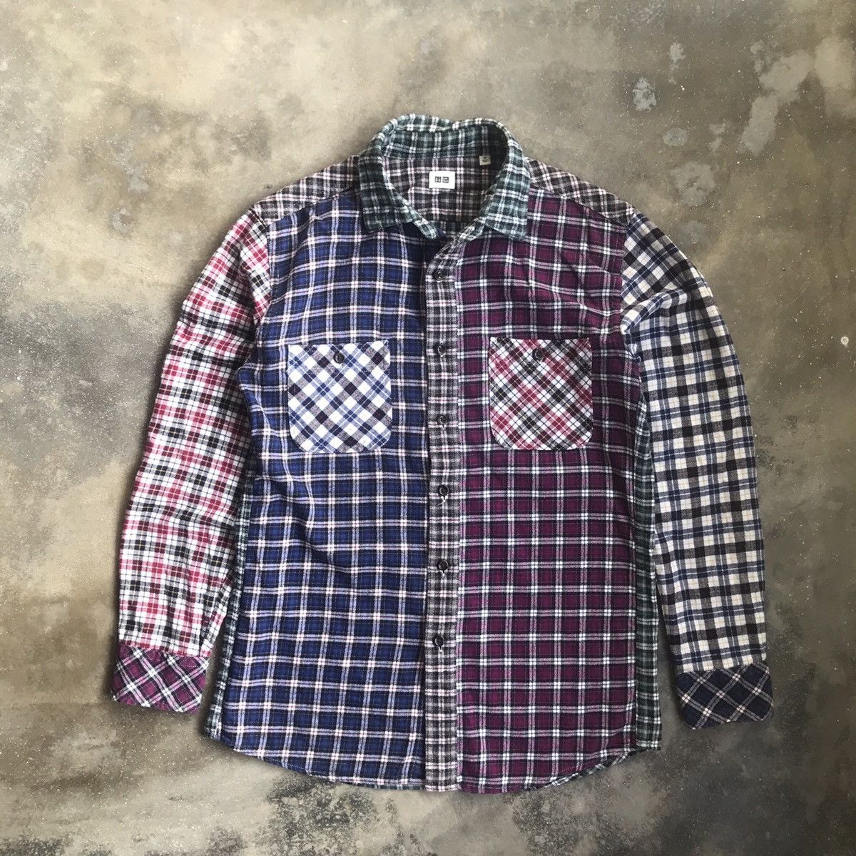 Japanese Brand × Uniqlo Uniqlo Patchwork Shirt Size US M / EU 48-50 / 2 - 2 Thumbnail