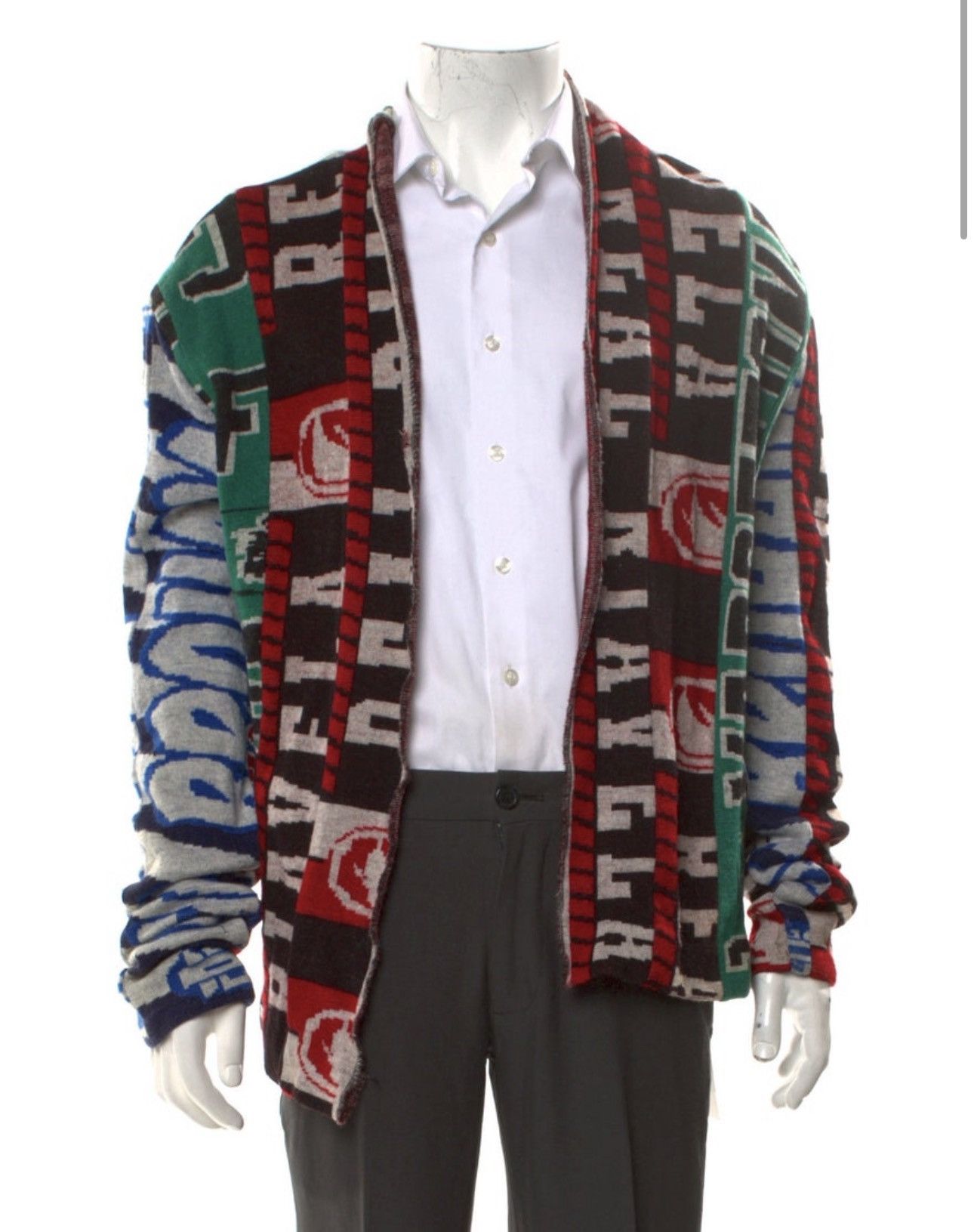 Maison Margiela Maison Margiela Colorblock Cardigan Size US XL / EU 56 / 4 - 1 Thumbnail