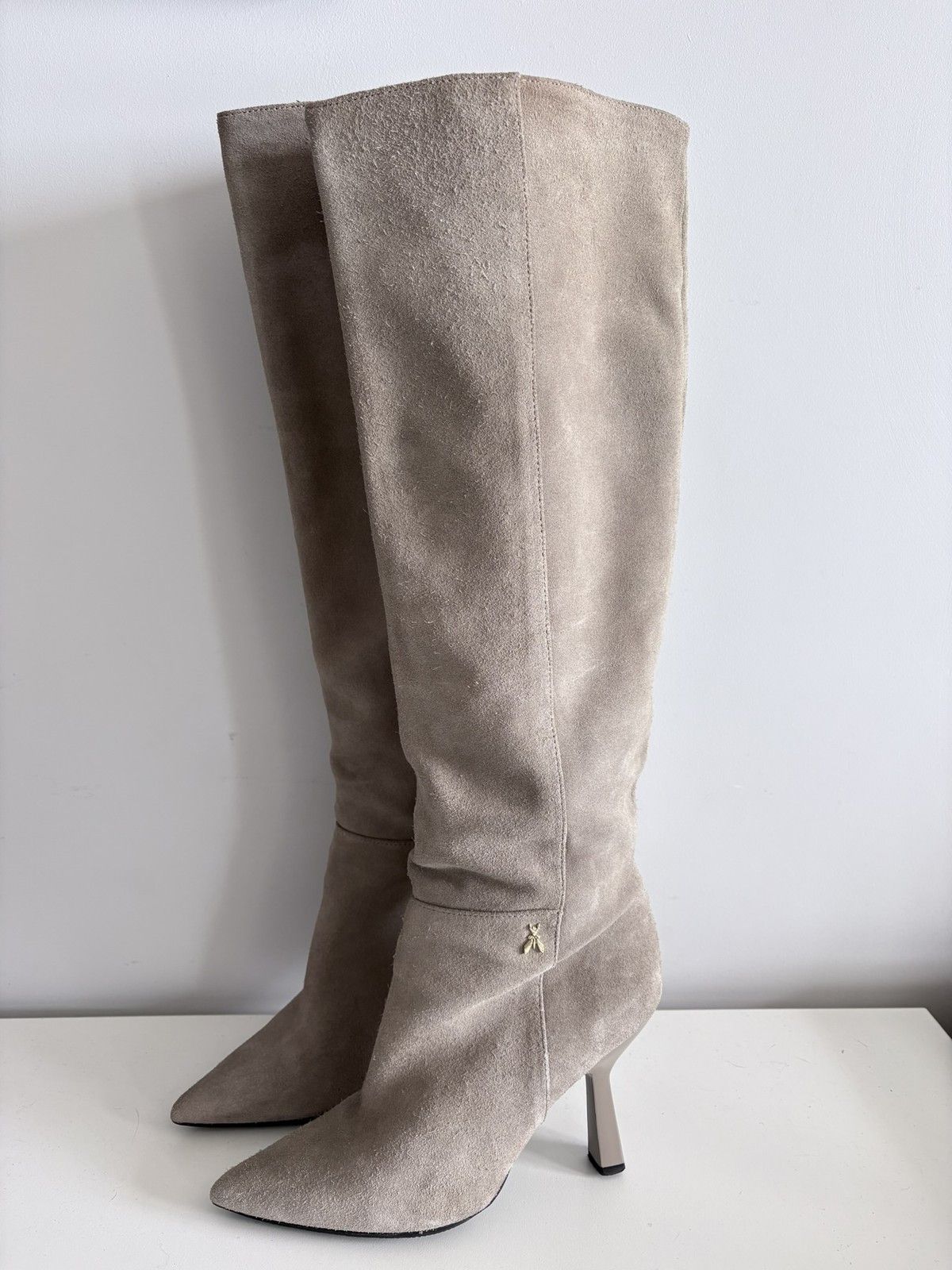 Patrizia Pepe Patrizia Pepe musketeer beige suede heeled boots size 37 Size US 7 / IT 37 - 1 Thumbnail