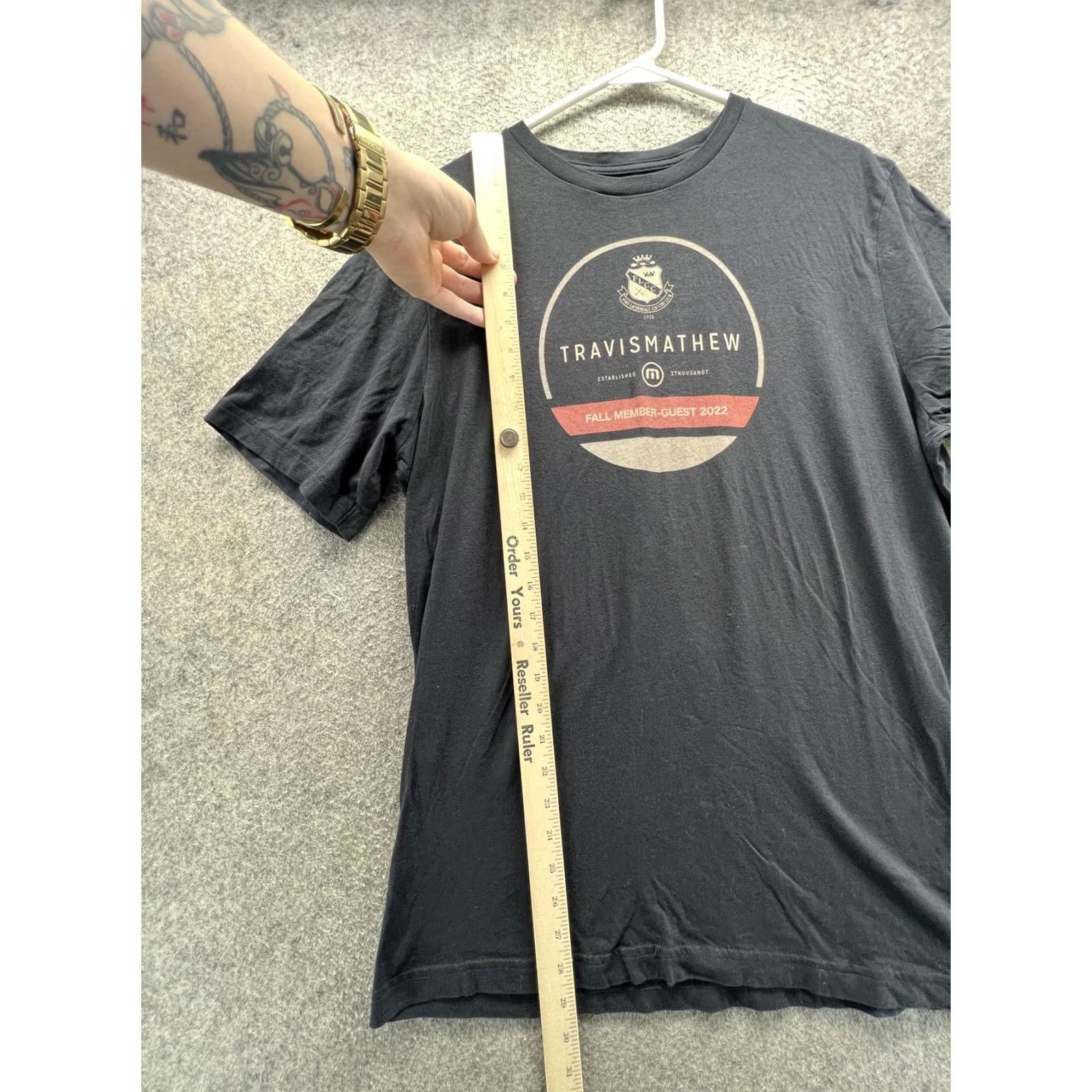 TravisMathew Travis Mathew Shirt Mens Large Black Golf Graphic Tee Tagless Crew Neck Short Sleeve performance logo Size US L / EU 52-54 / 3 - 2 Thumbnail